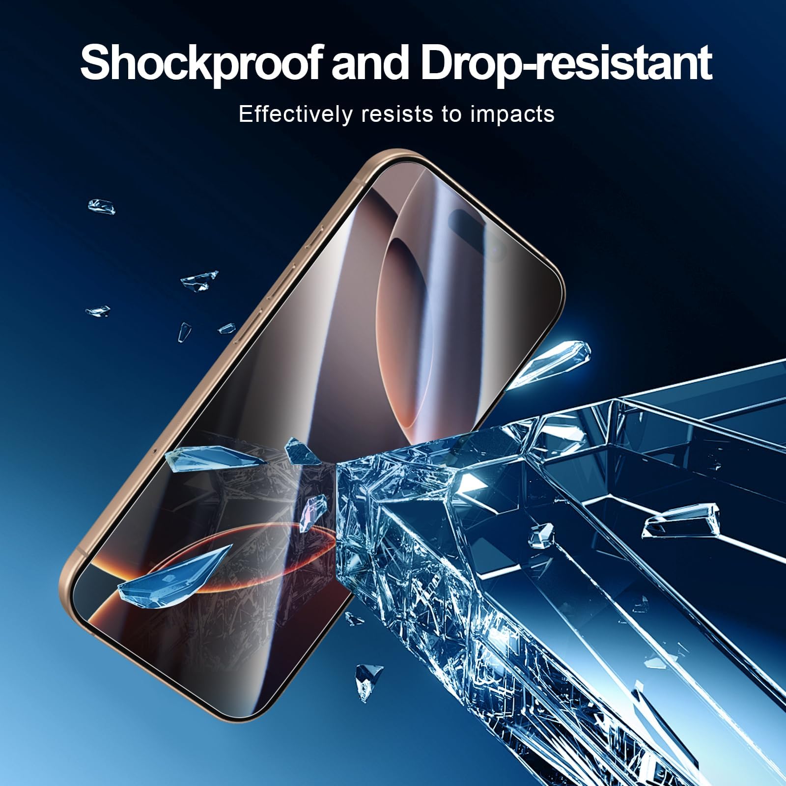 NEW'C 3 Sztuki, Ochraniacz Ekranu do iPhone 17, 17 Pro, iPhone 16 Pro (6,3 cala), Folia ochronna ze szkła hartowanego bez pęcherzyków powietrza - Zawiera narzędzie ułatwiające montaż