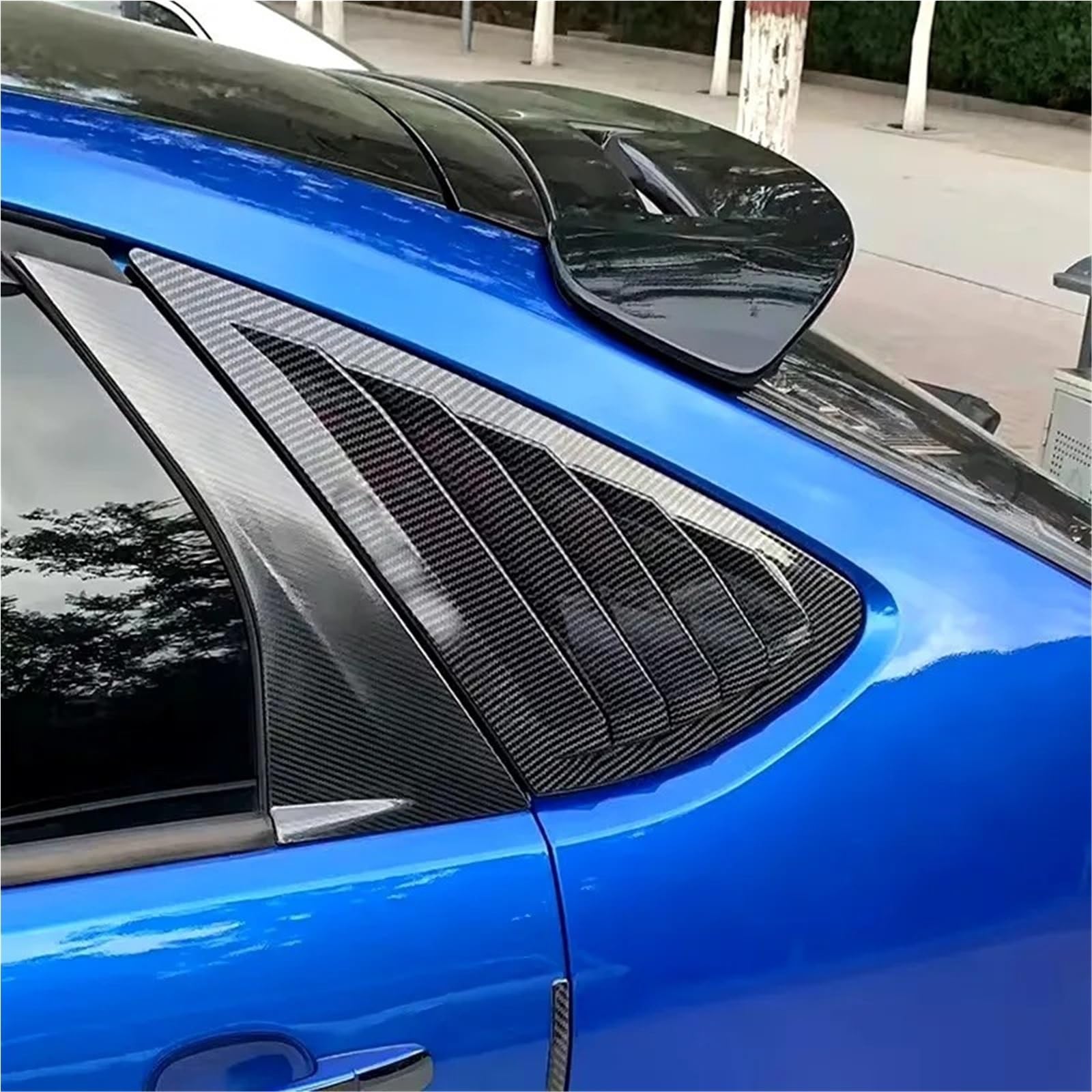 Auto FensterläDen Heckscheiben-Rollo Für Ford Für Focus MK2 Fließheck 2005-2011 Auto Hinten Seite Fenster Lamellen Set Sonnenschutz Windschutzscheibe Abdeckung(Black)