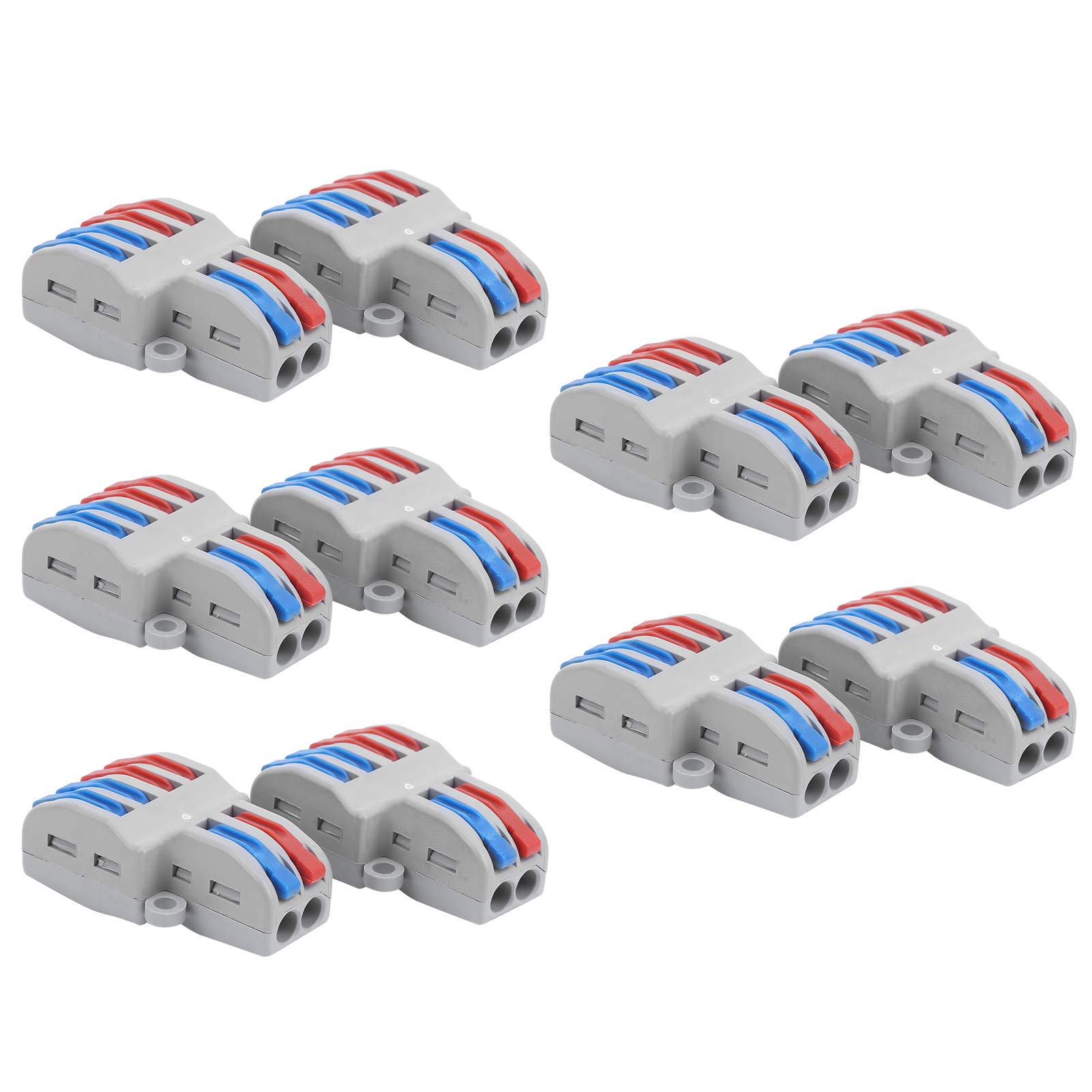 10Pcs Compact Wire Conductor Compact Connectors Lever Nut Terminal Block SPL Quick Connect Equipment(SPL-42) (SPL-42)