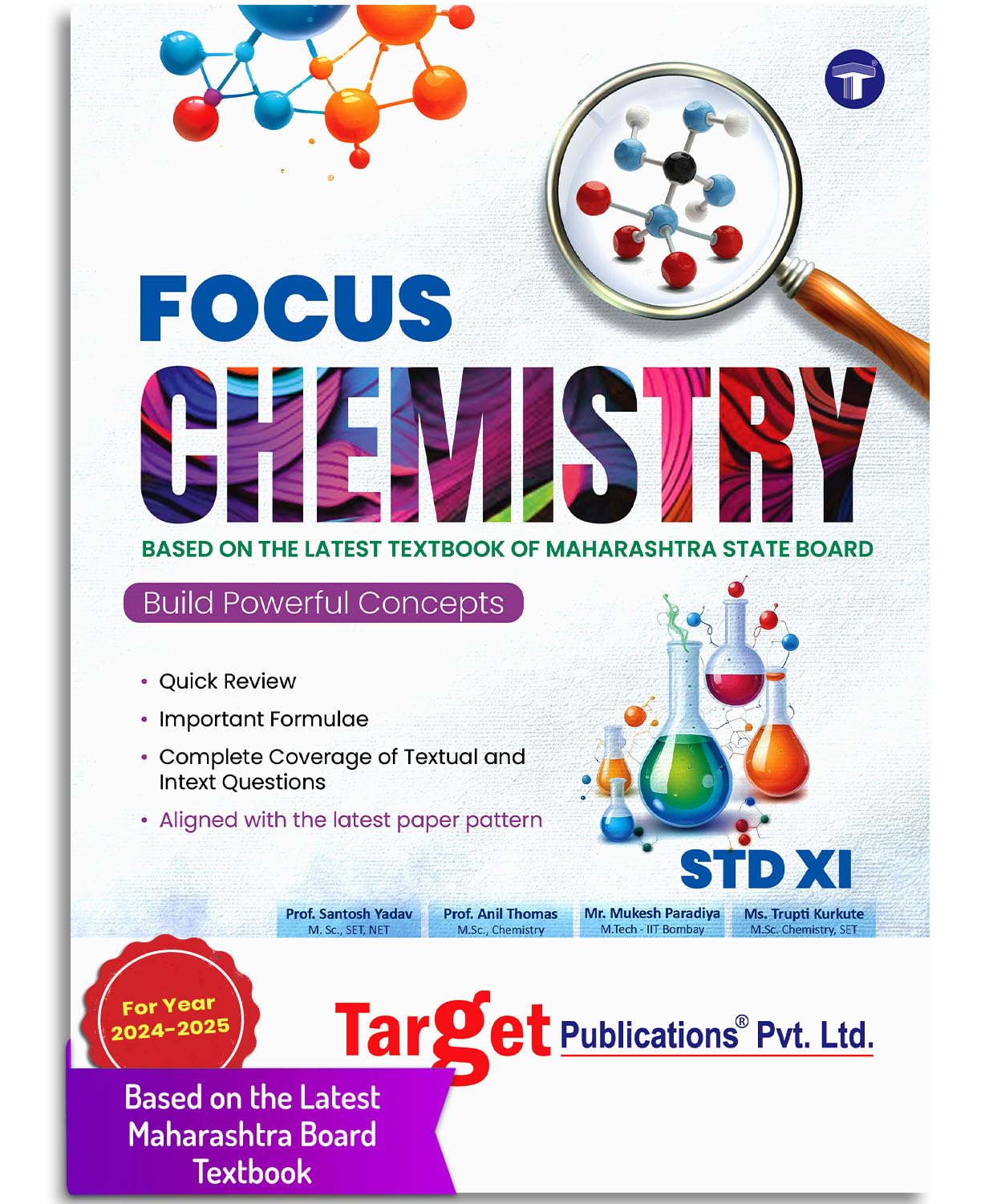 Std 11 Chemistry Book | FYJC Maharashtra State Board | Based on Std XI New Syllabus | Last-Minute Revision | Quick Reviews, Formulae, Textual & Intext Questions | Focus Notes