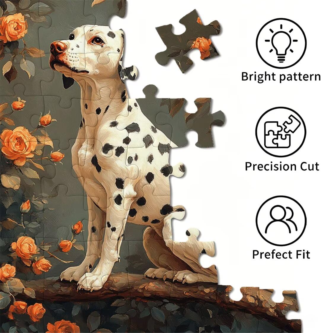 Blume Puzzle 6000 Teile, Holzpuzzle Erwachsene, Hund, n-263