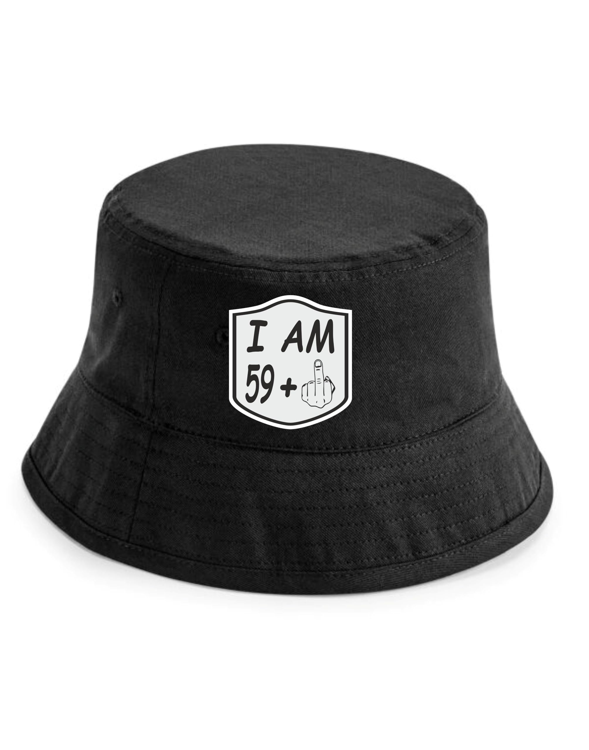 Print4u Unisex Black I Am 60 Bucket Hat Gift For 60 Year Old 60Th Funny Birthday Present Lxl