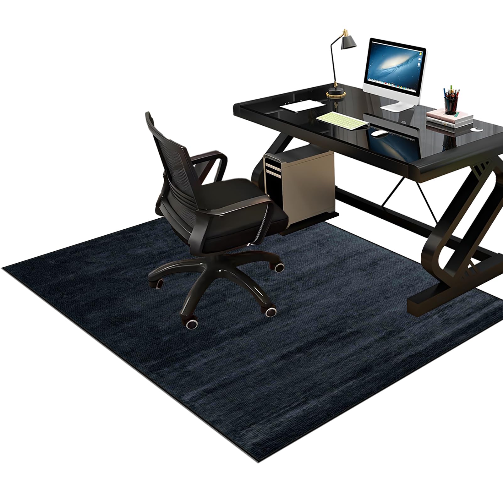 Schreibtischstuhl Unterlage, Bürostuhl Matte, Bodenschutzmatte Bürostuhlunterlage Gaming Teppich, Bodenschutz Bürostuhl Teppichschoner für Hartböden, Parkett, Laminat, Teppichboden 80 x 120 cm