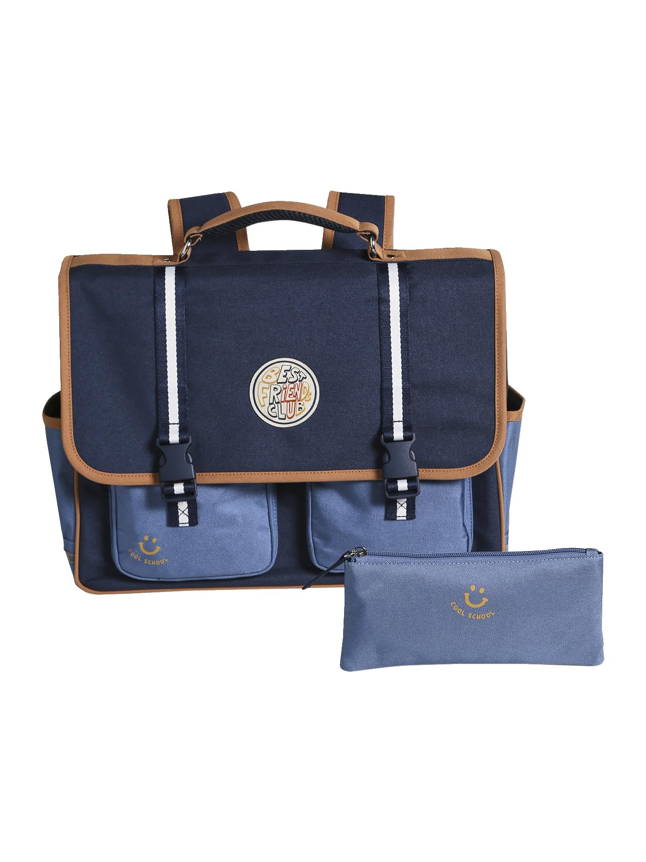 VERTBAUDET Cartable + trousse cool school garçon