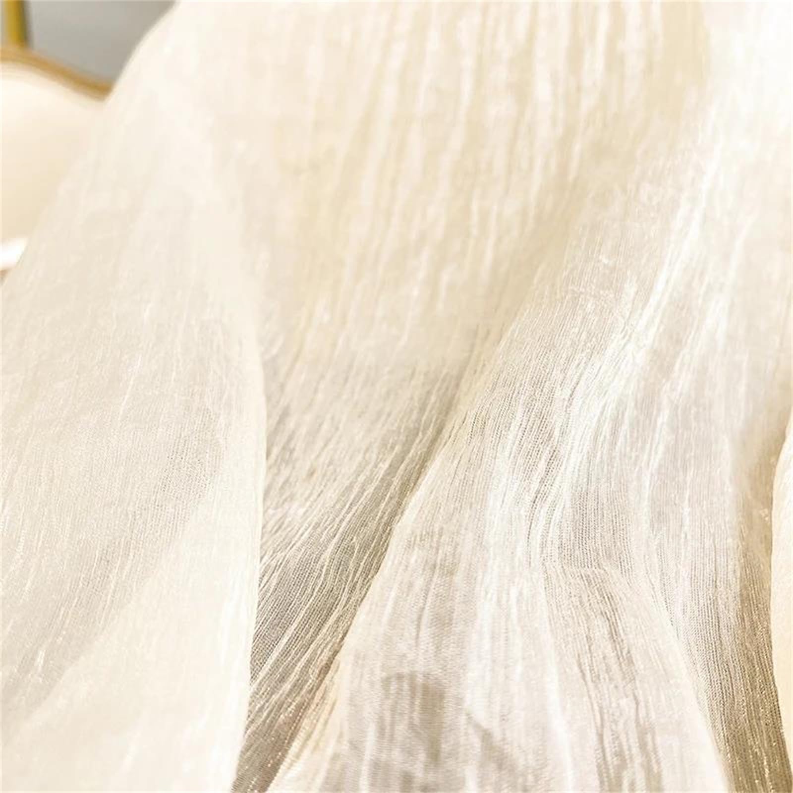 Tessuto di Organza Increspato Testurizzato da 160 cm, Materiale Velato e Brillante for Abiti da Sera e Costumi da Sposa