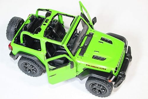 Miniatura 61 de KiNSMART - Jeep Wrangler Rubicon Off Road 4x4 5 pulgadas Escala 1:34 Die Cast Modelo Réplica de Coche de Juguete Opentop Juego de 4 Opentop