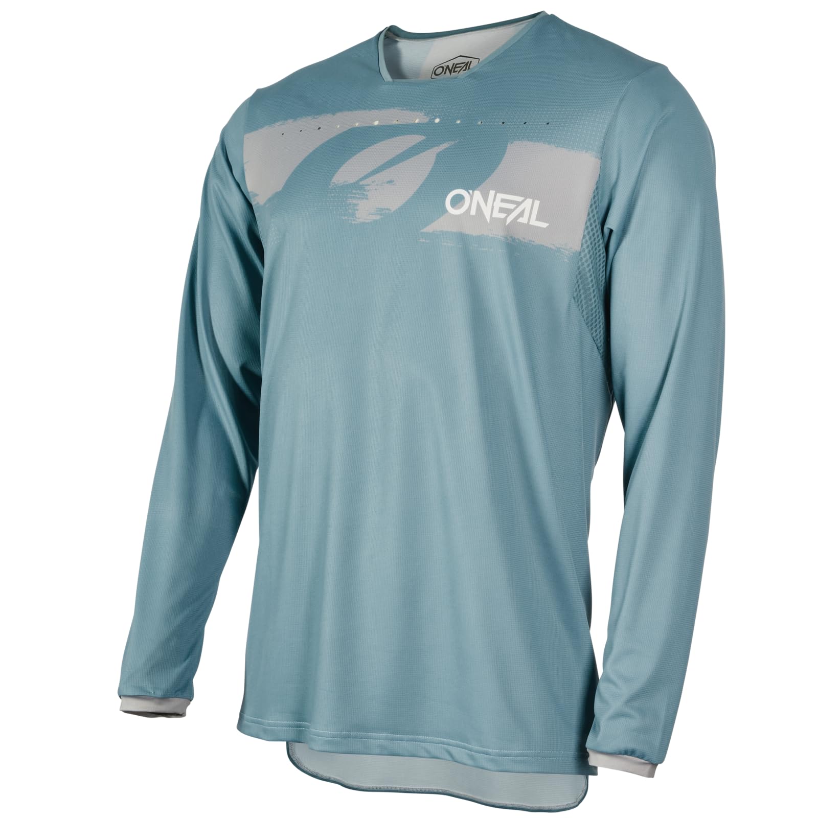 O'NEAL | Mountain Bike Jersey | MTB Mountain Bike DH Downhill FR Freeride | Breathable Material, Maximum Freedom of Movement | Element FR Jersey Hybrid V.24 | Adult | Ice Blue | Size L