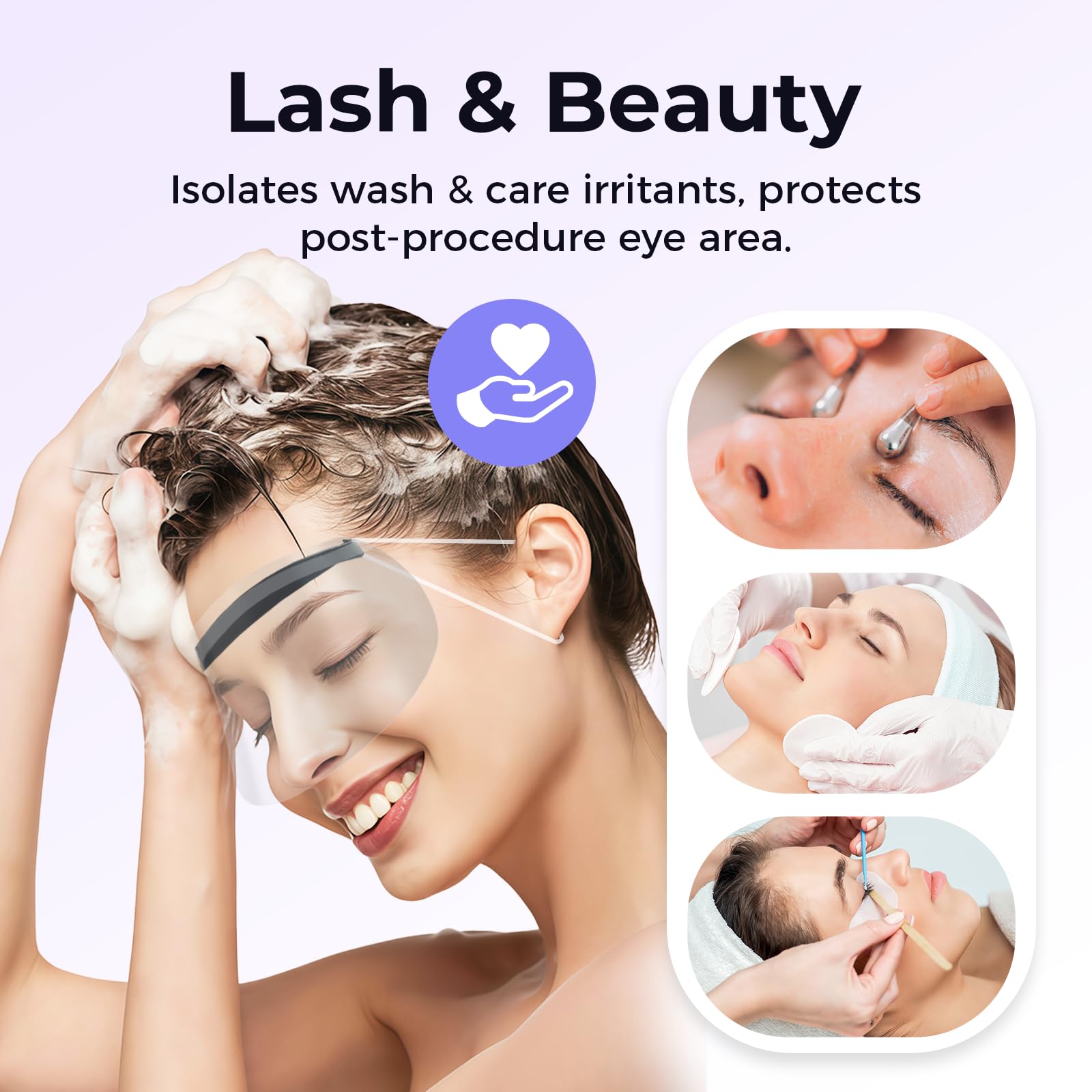 50 protectores faciales desechables con tira adhesiva, recortadora de flequillo transparente, protector de frente para el cabello, tinte para el cabello, suministros de peluquería
