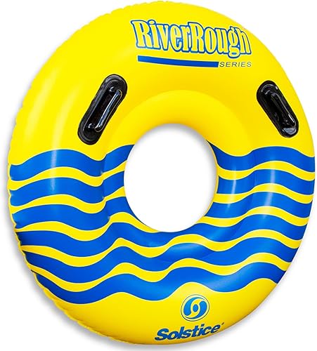 Miniatura 10 de SOLSTICE Super Chill - Tubo flotante inflable para 6 personas con portavasos, enfriador, parte inferior de malla, respaldo, asas de agarre para