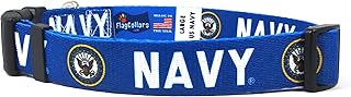 Dog Collar | Navy | Military | Xtra Large, Large, Medium, Small, Extra Small | Made in USA | Gift for Sailor