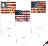 Vista 3 de The Best Card Company Juego de 10 tarjetas de agradecimiento surtidas de 4 x 5.12 pulgadas con sobres (10 diseños, 1 cada uno) Banderas artísticas