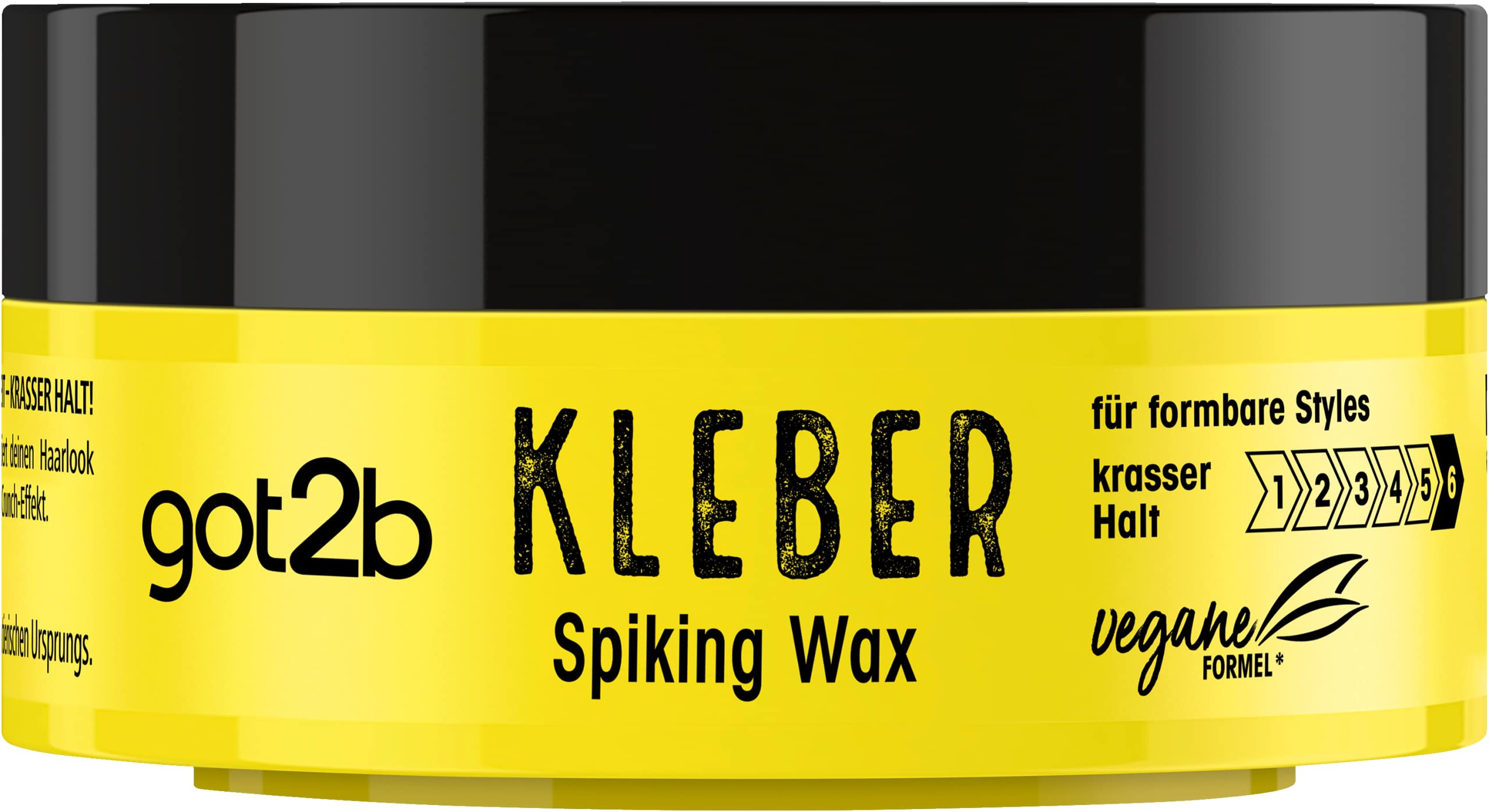 Got2b Spiking Wax Halt 6 1 opakowanie (1 x 75 ml), wosk do włosów z mocnym trzymaniem do pionowego stylu, żel do włosów dla mężczyzn, modelowany jak wosk i utrzymuje się jak klej