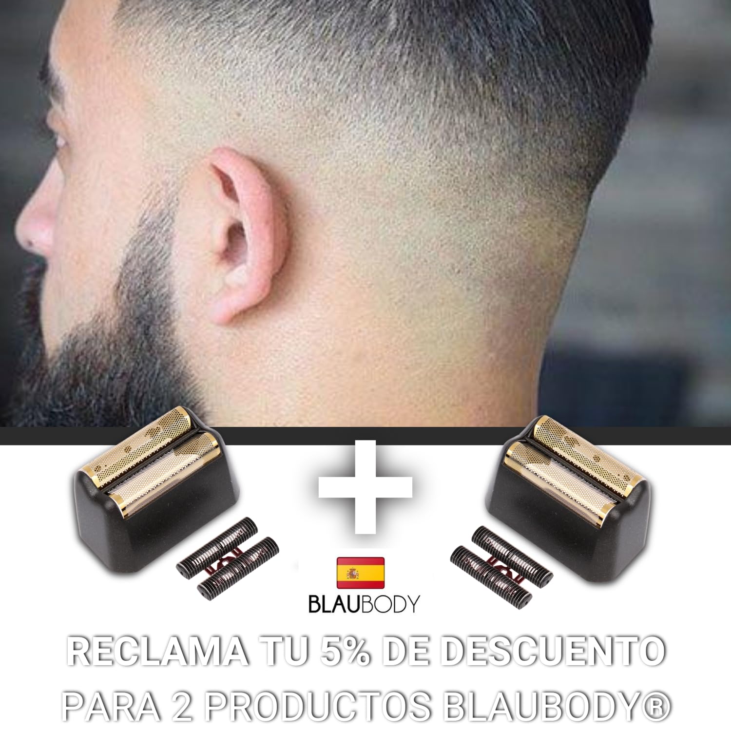 Cabezal de Repuesto x1 Compatible Con Afeitadora Profesional Wahl Shaver Professionnel 7031-100/7043-10 Repuestos de Peluquería Afeitado Pelo de Hombre Barba Cuchilla de Repuesto Para Maquina Barberia