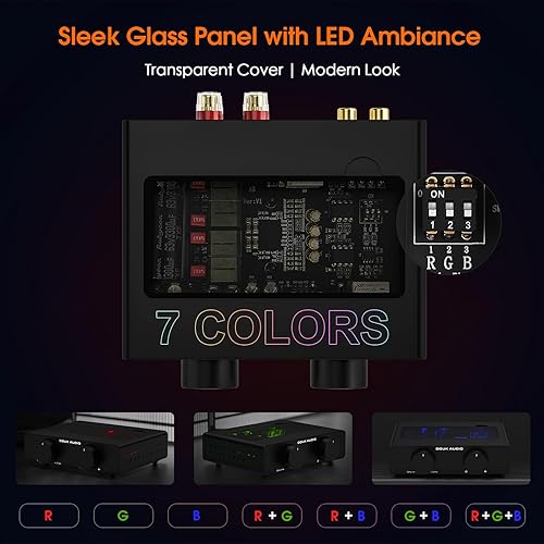 Miniatura 6 de Douk Audio Amplificador estéreo A5 TPA3255 de 2 canales, 300 vatios x2 mini amplificador de potencia de audio de alta fidelidad clase D para sistema