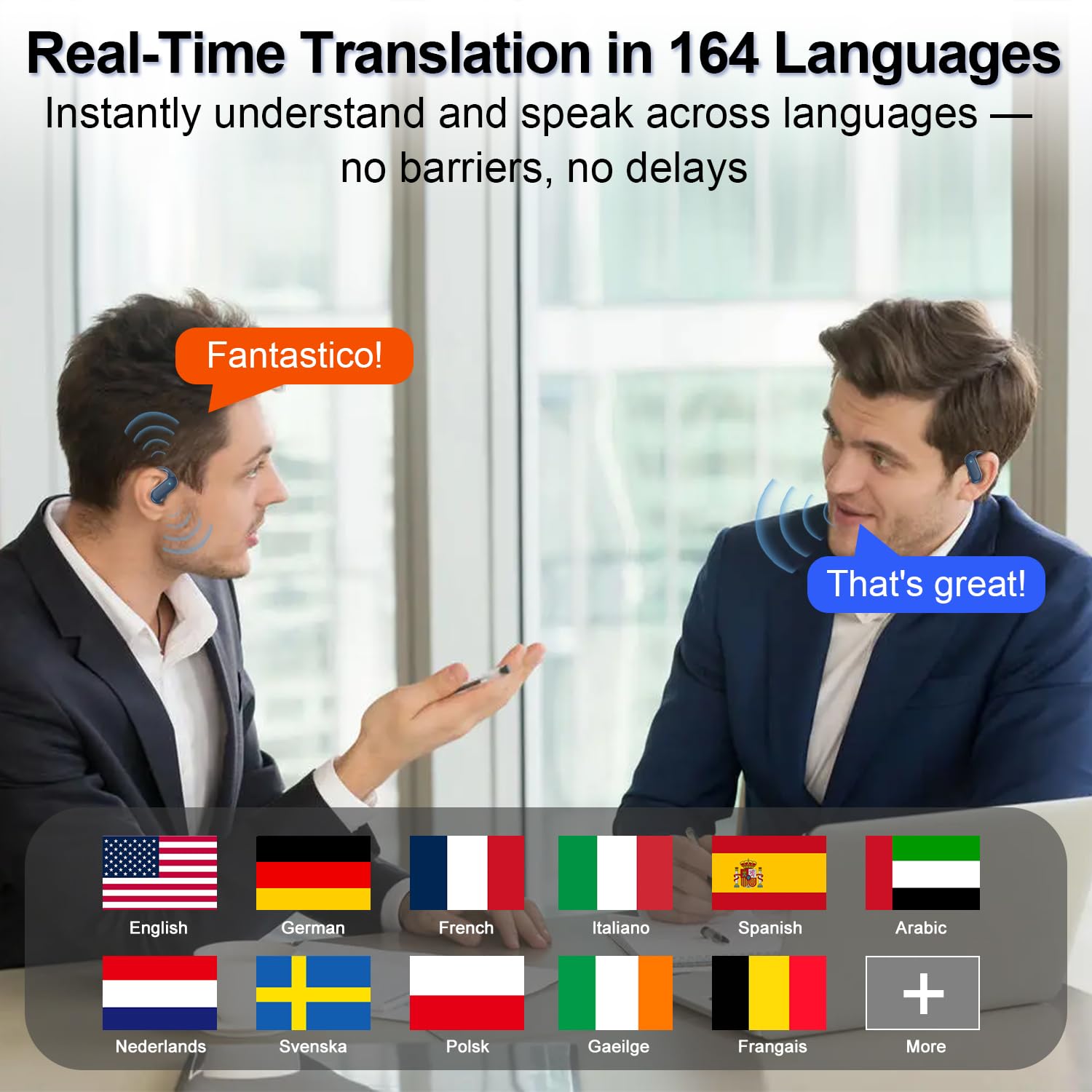 Ai Translation Earbuds 164 Languages Real Time - Dettaglio