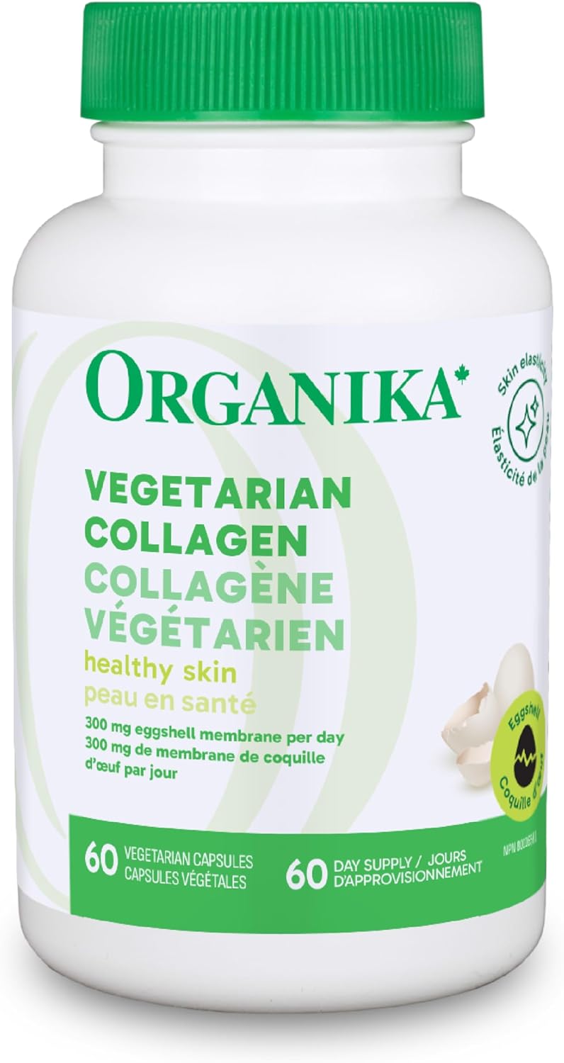 Organika Canadian-Made Vegetarian Collagen – Sourced From Natural Eggshell Membrane | For Healthier Skin, Hair, Nails and Joints – 60vcaps Organika Canadian-Made Vegetarian Collagen – Sourced From Natural Eggshell Membrane | For Healthier Skin, Hair, Nails and Joints – 60vcaps