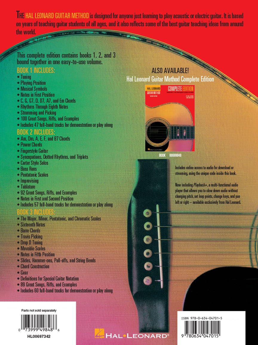 Guitar Method: Complete Edition Book's 1,2 and 3 - 2nd Edition | Akustik- und E-Gitarre lernen | Notenbuch mit Akkorde, Tonleitern, Technik | Hal ... 3 Bound Together in One Easy-to-use Volume!