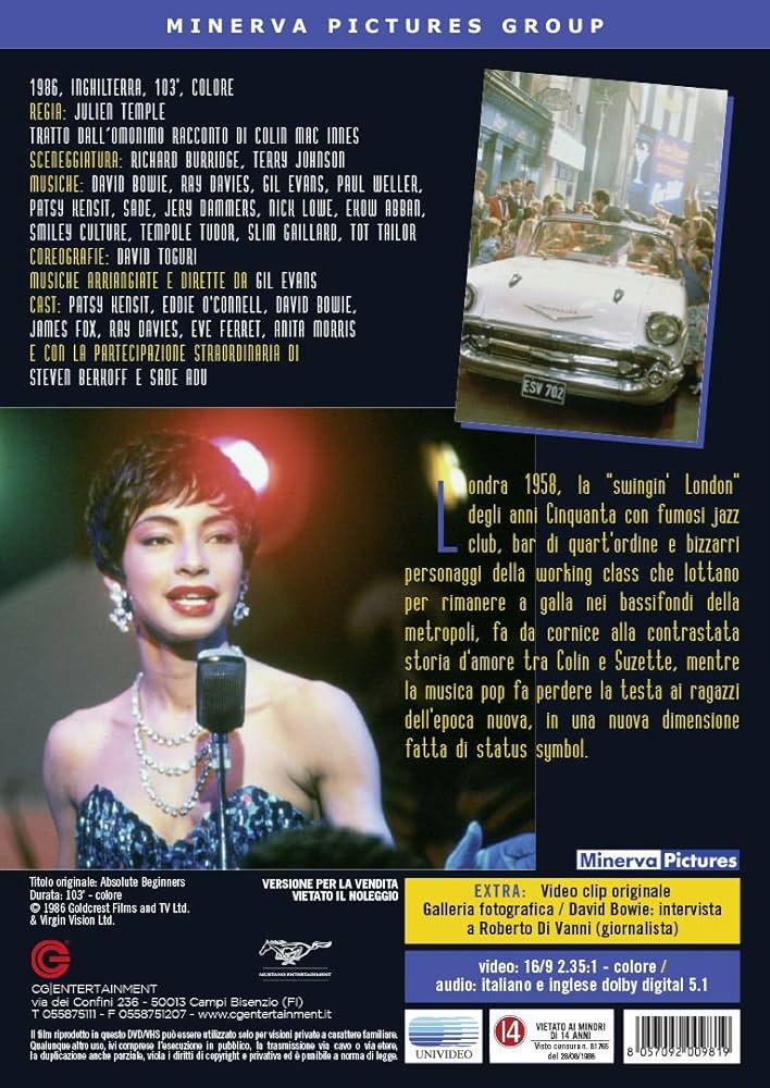 Absolute Beginners : Kensit, O'Connell, Bowie, Fox, Davies