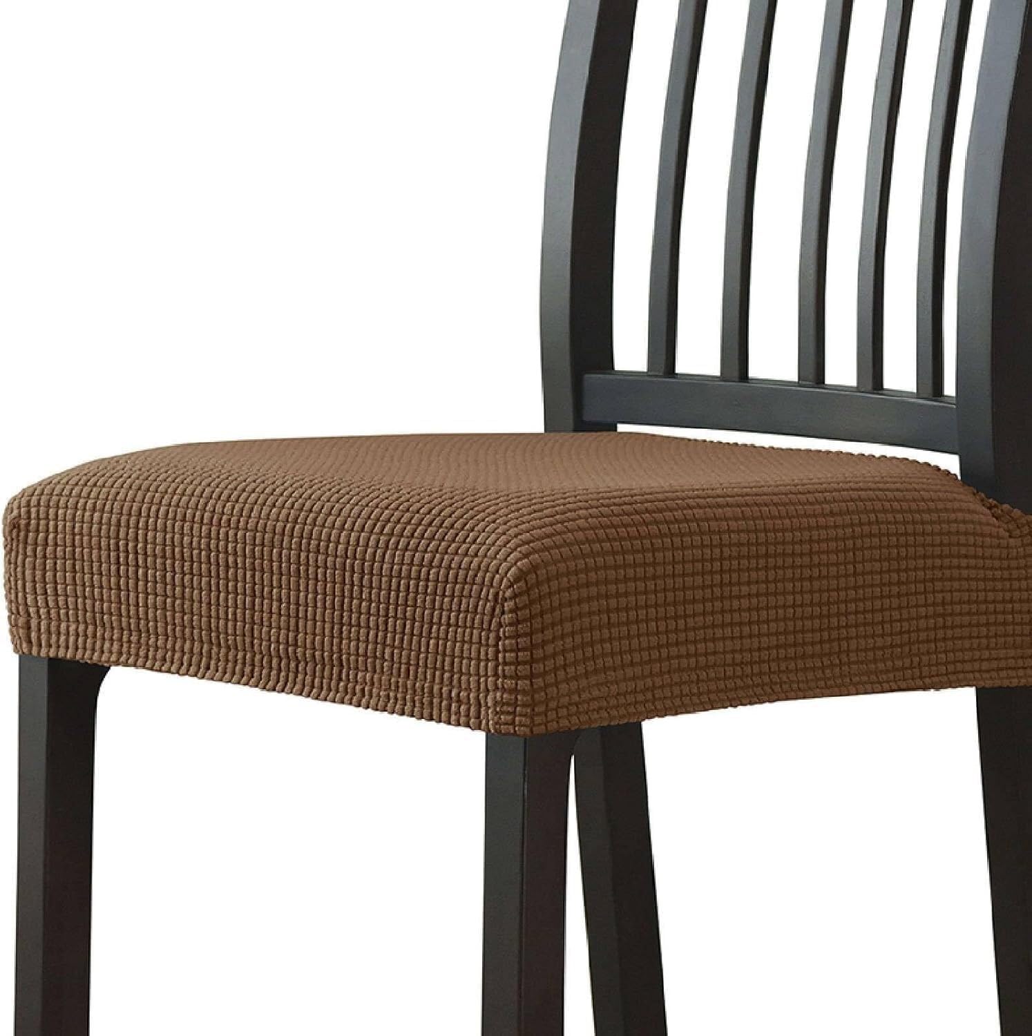 NMVAWIPT Chair Seat Covers, Jacquard Stretchable Removable Washable Slipcovers For Kitchen, Universal Fit(3#,2pcs)
