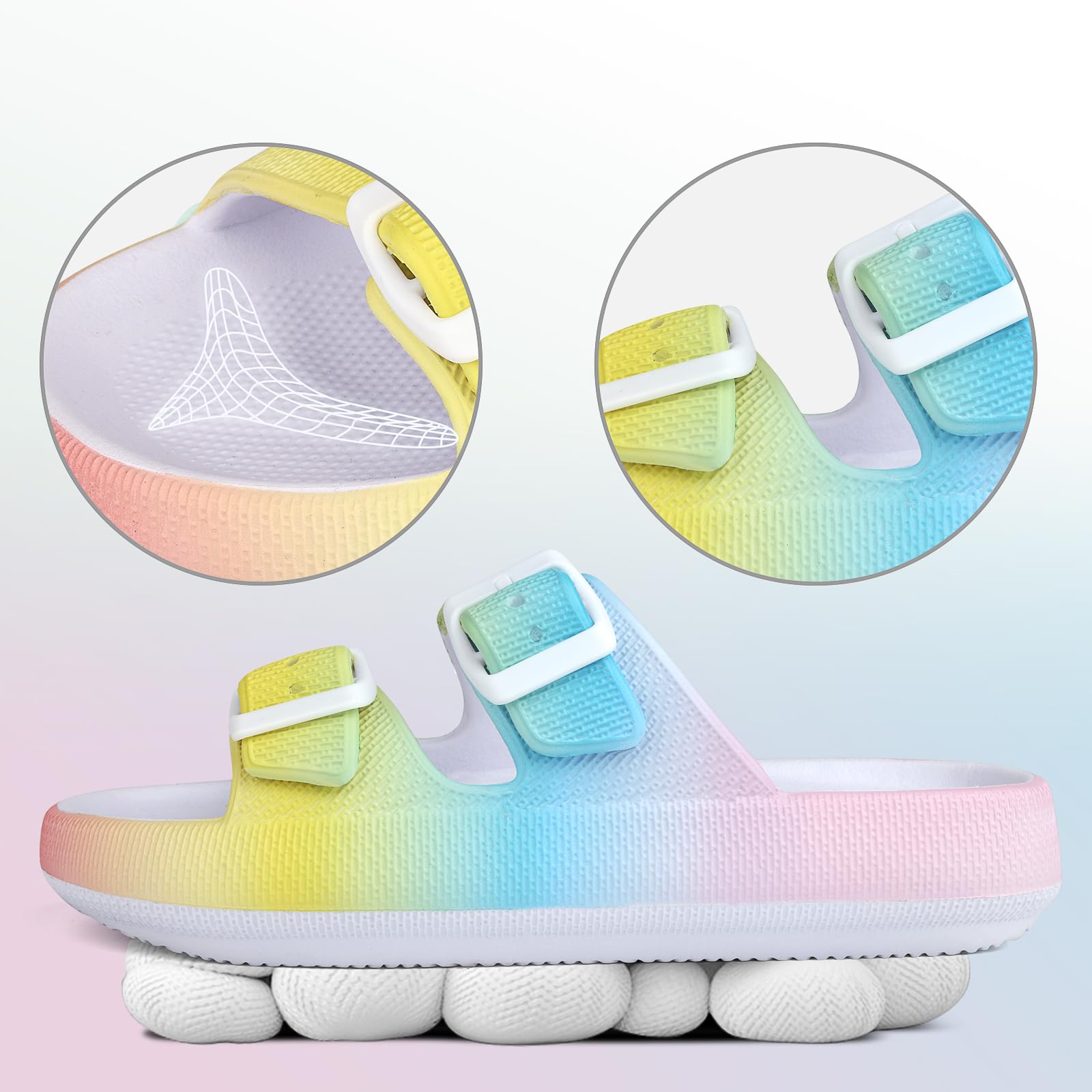 Chanclas de Baño y Playa Niña Niño Ajustable Eva Sandalias Antideslizantes 30-38 EU