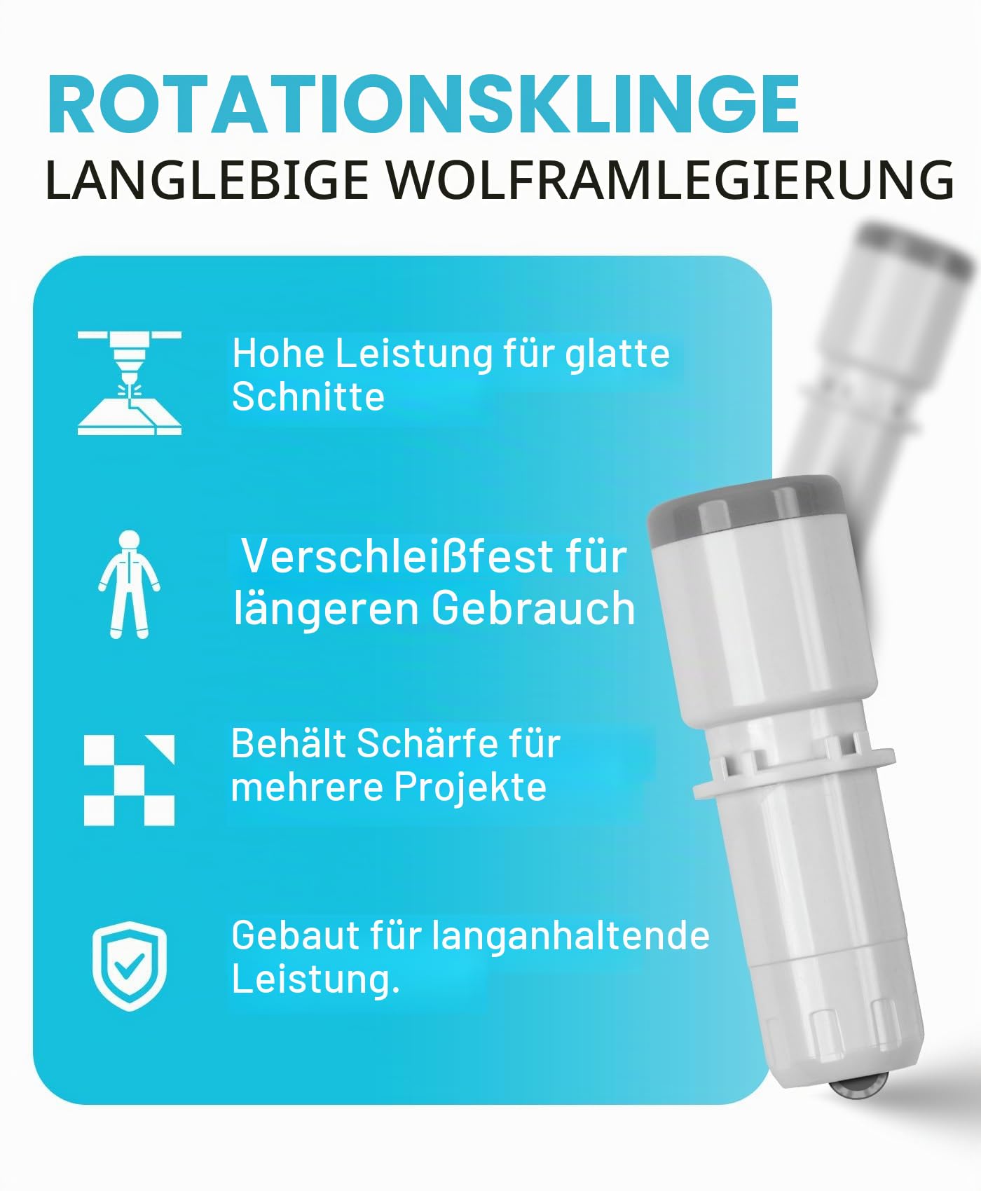 Silhouettes SILH-BLADE-ROTARY Drehklinge, Nur zur Verwendung mit Cameo 4, Einheitsgröße, Weiß/Grau
