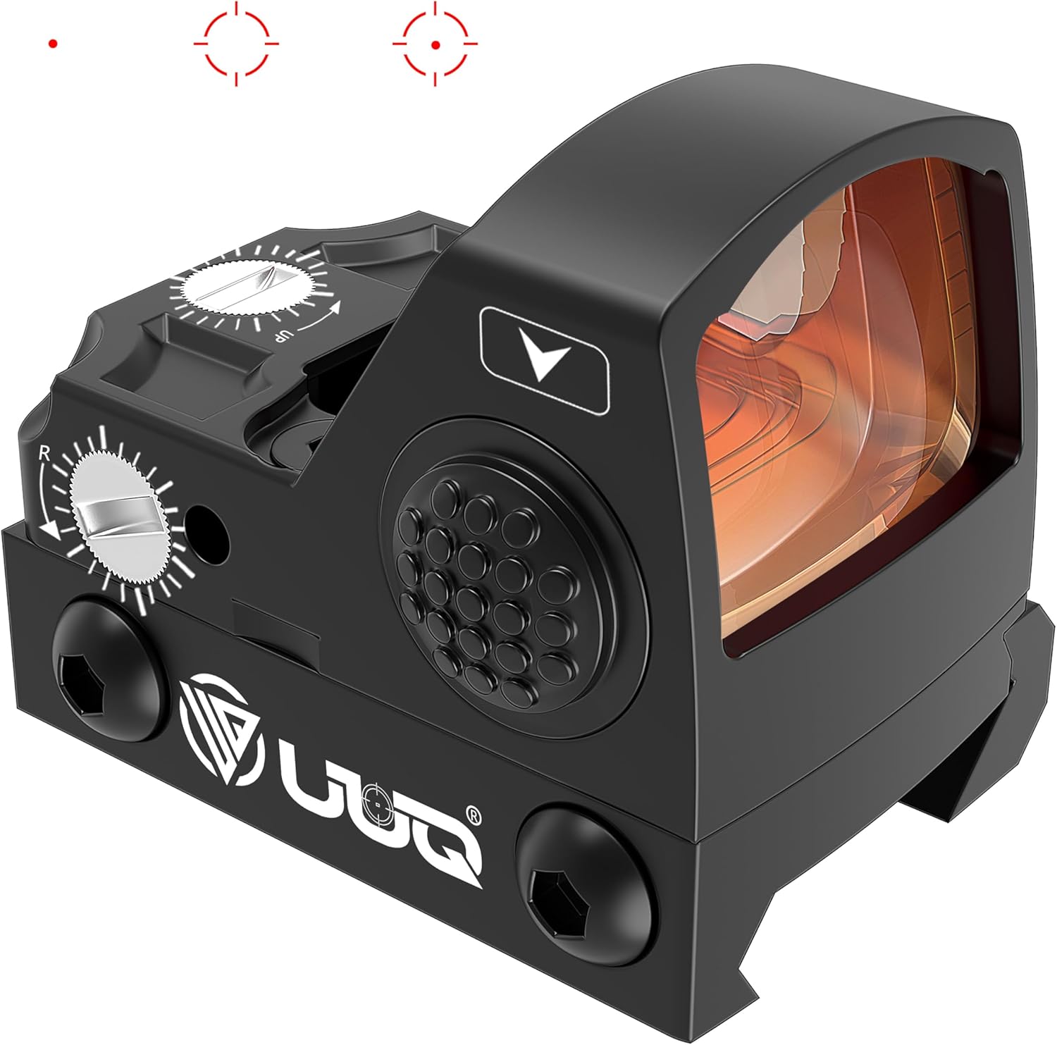UUQ Mini Multiple Reticle Red Dot Sight Shake Awake Optic Sight for Rifles, Pistols and Shotguns 3MOA,10 Brightness Adjustment Red Dot Scope,Suitable for RMR/SRO and 20mm Picatinny Rail
