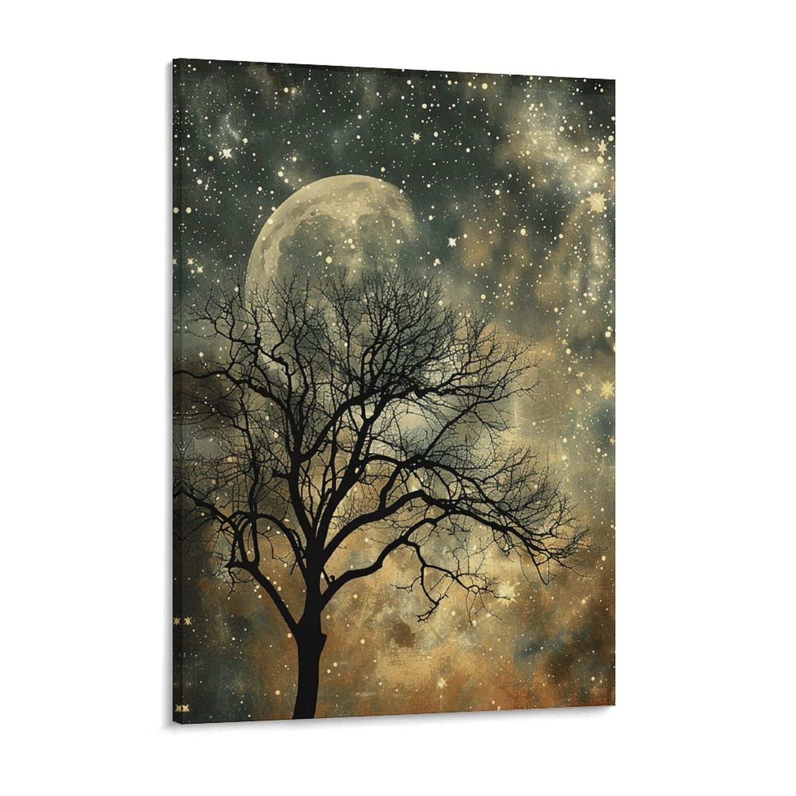 NTVOWPZO Tree Without Leaves Canvas Wall Art for Bedroom 18x24inch Canvas Prints Artwork for Walls Modern Picture Artwork Painting for Living Room Aesthetic Wall Paintings for Bathroom Kitchen Office