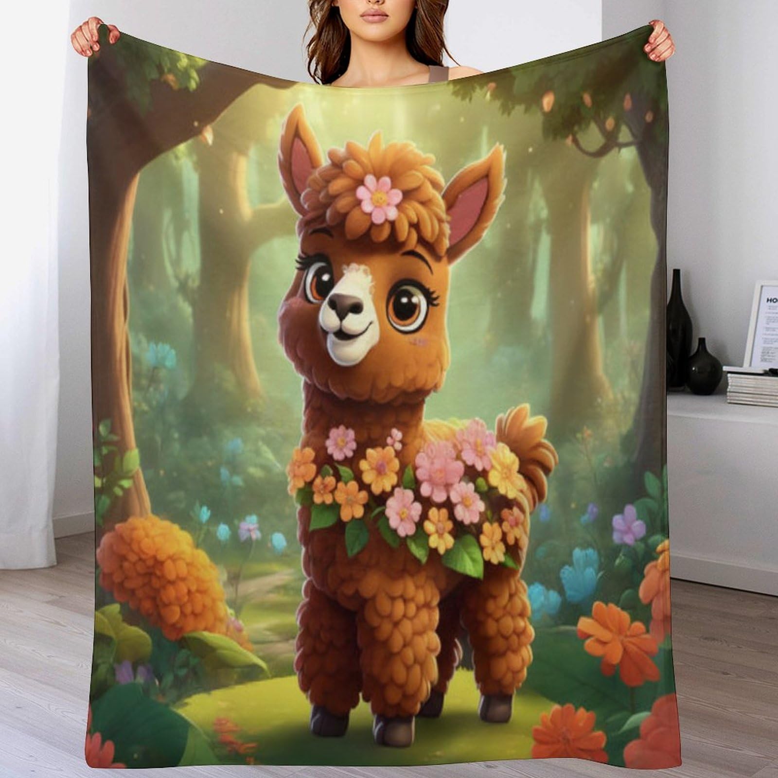 Couverture polaire douce alpaga pour canapé et soirées cocooning