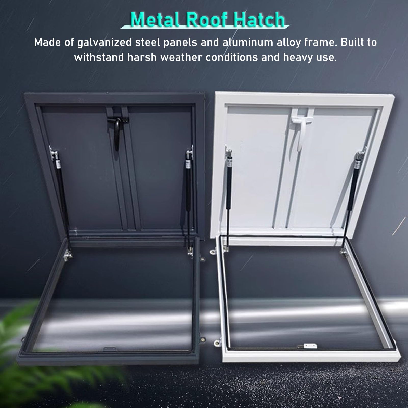 Claraboya Techo Trampilla de Acceso al Tejado Heavy Duty, Tapa de Emergencia para Claraboya de Tejado, Tapa de Ventilación del Sótano Compuerta de Acceso al Ático, Tapa de Alcantarilla(30x30in(76x76cm