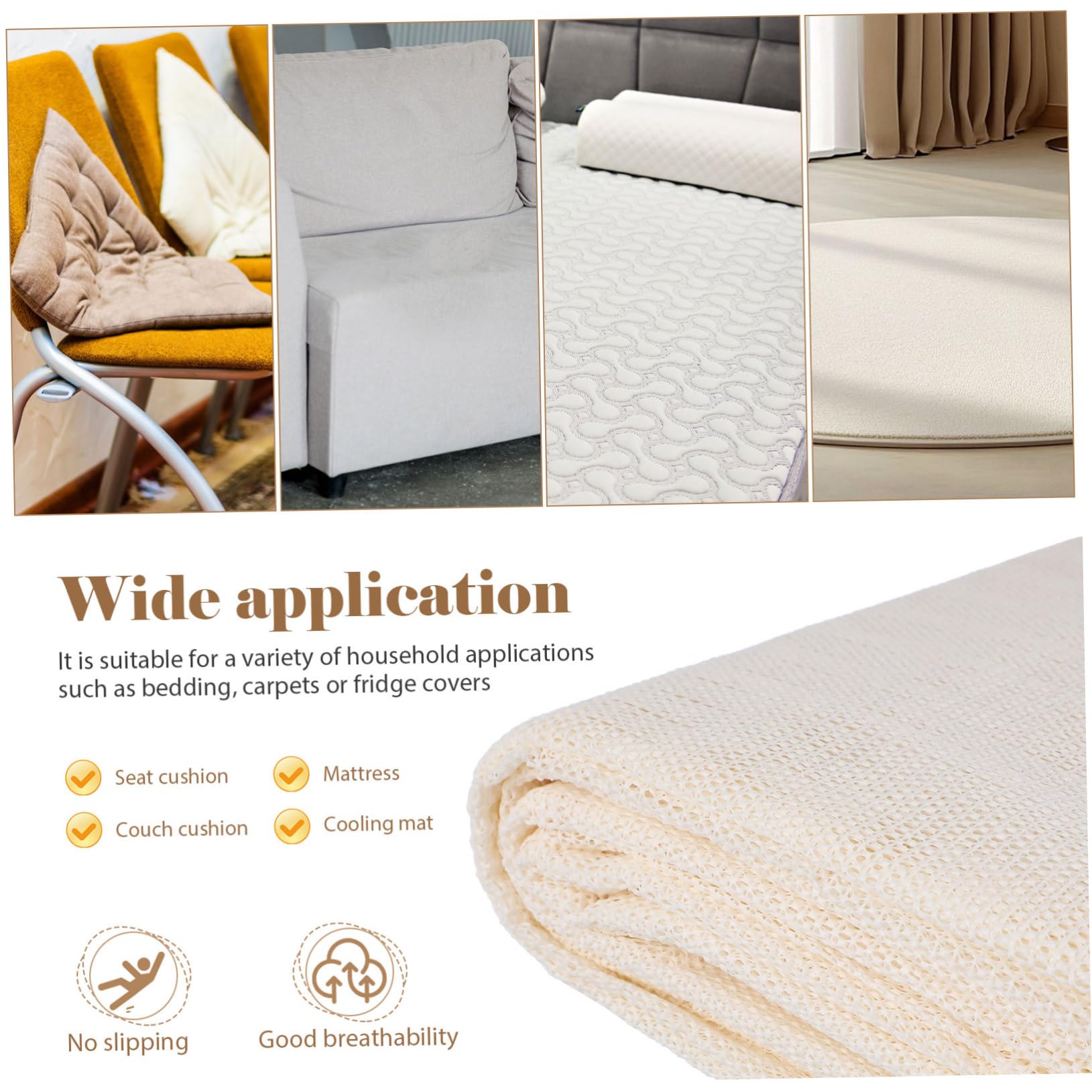 jojofuny Tapis Antidérapant en PVC 200x300cm pour Tapis, Protège Le Sol et Empêche Le Glissement, pour Salon et Chambre