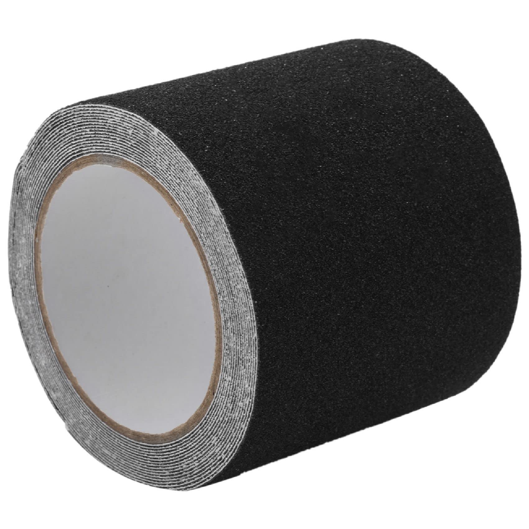 5X Cinta para Escaleras Antideslizante - Pasos de Seguridad Impermeables para Interiores y Exteriores, Grano 80, Negro, 5 M