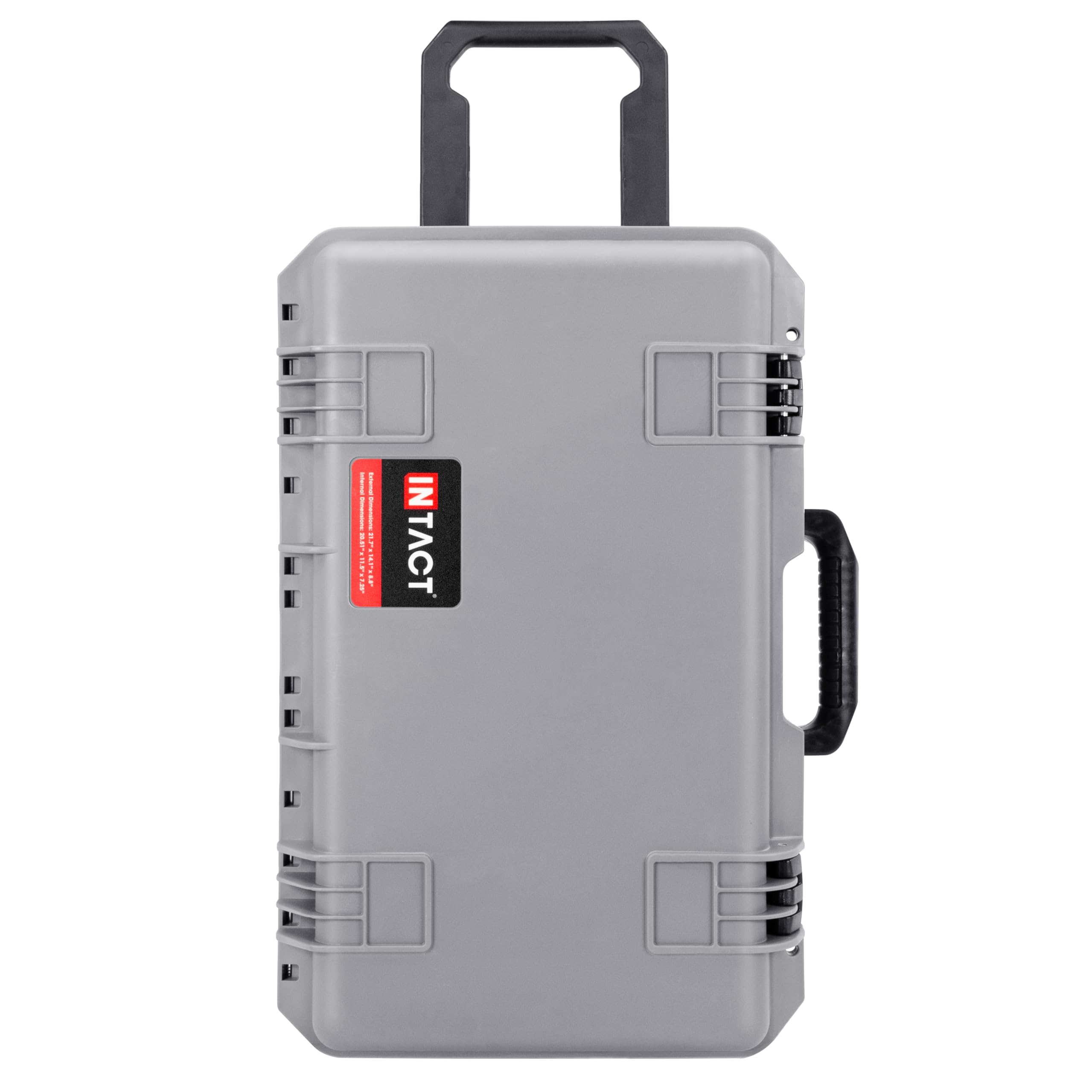 Eylar 22 Inch Intact Premium Series Hard Rolling Carry-On Travel Case, Lightweight and Durable Design with Foam (Gray)