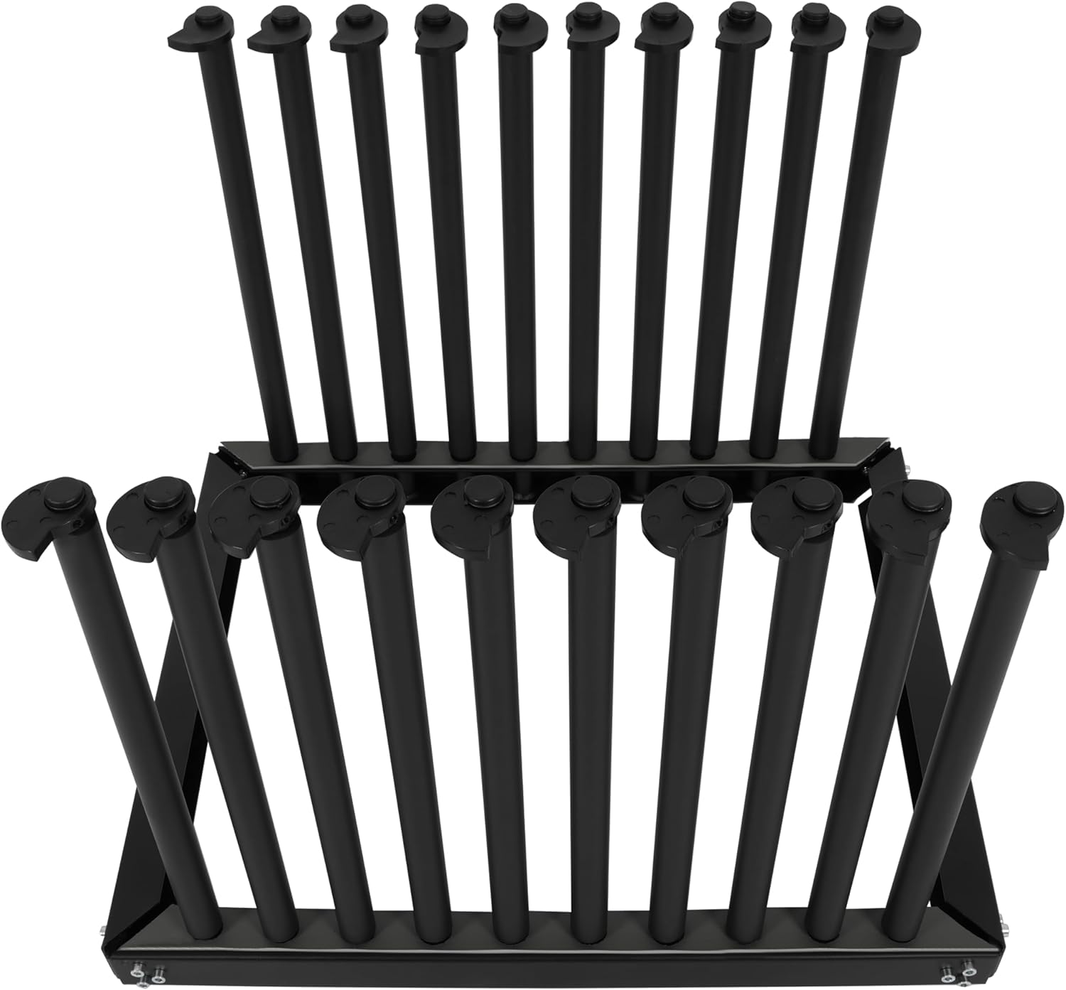 KUAFU Universal 9-Lite Windshield Rack - 24-Inch Height, Glass Rack for Trucks with PVC Pad & Foam Padding, Elastic Strap Rope