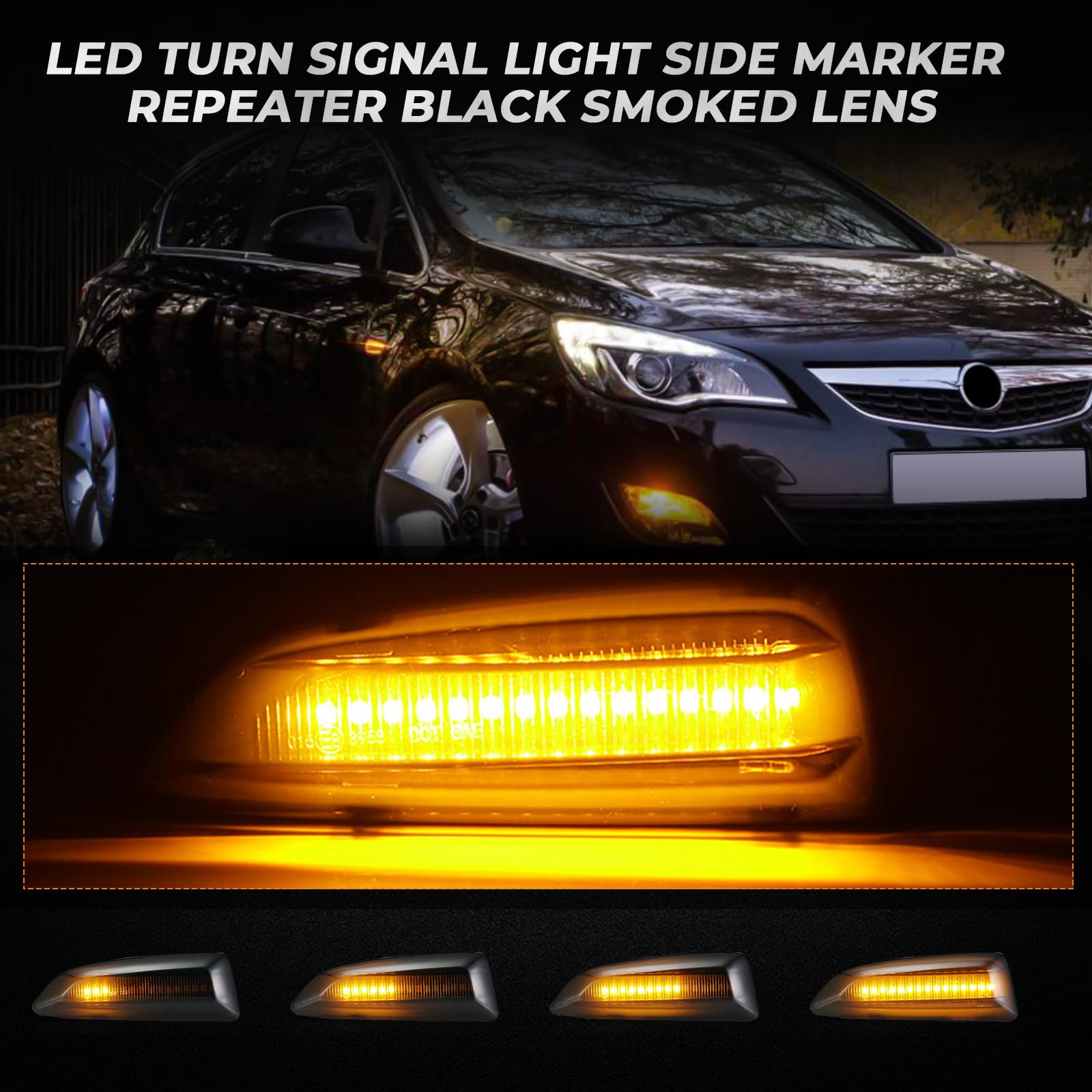 Frecce Laterali LED Dinamiche Per Opel Astra J/K, Zafira C, Insignia B, Grandland X – Indicatori Auto A Scorrimento