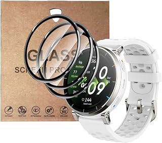 MEMELOKA Skärmskydd för Amazfit Active 3 Premium, [3 stycken] HD reptålig TPU beröringskänsligt skärmskydd med 3D total täckning