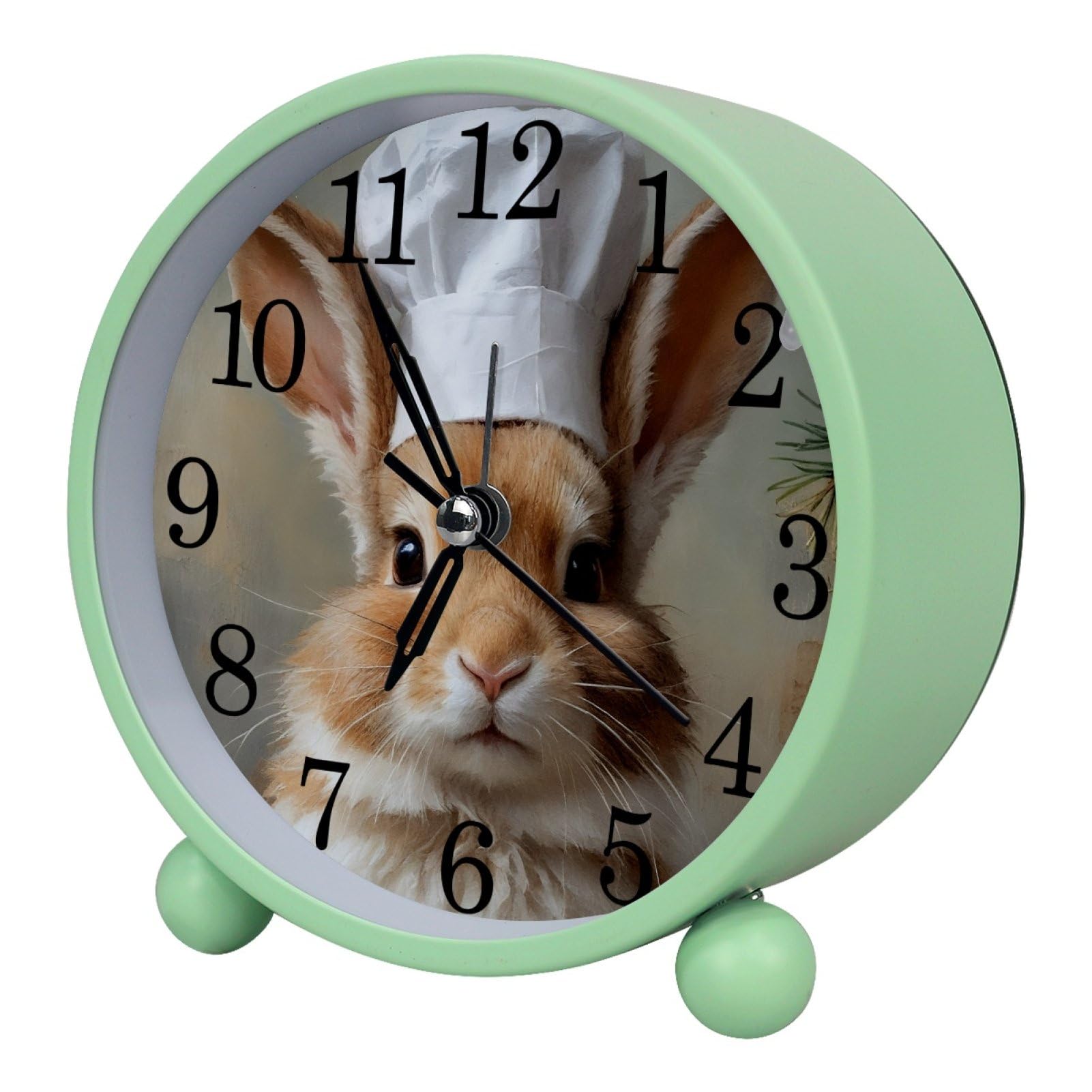 etoenbrc Watercolor Butterfly Silent Analog Alarm Clock Small Battery Operated Clock Slient Plastic Table Clock for Living Room Bedroom Color160