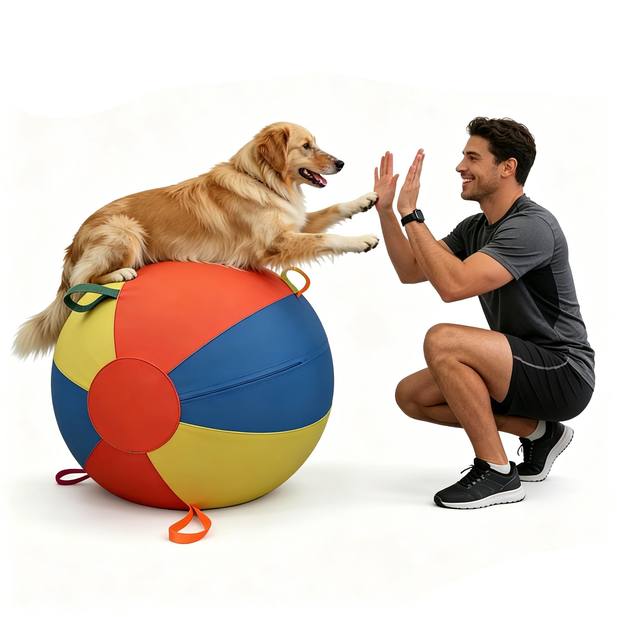 Herding Ball für Hunde, 55,9 cm Hundehüttenball, riesiger Hundeball mit Griff