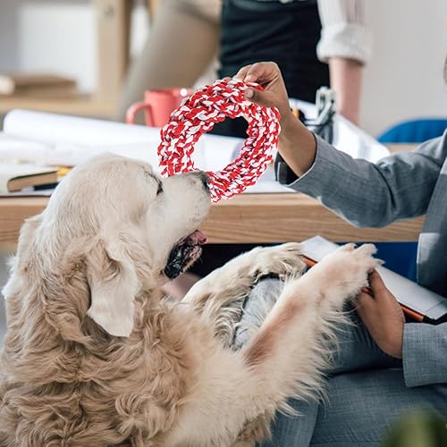 Miniatura 4 de POPETPOP Juguete para perros para masticadores agresivos, dientes molares, cuerda de nudo, juguete ideal para perros perdigueros grandes