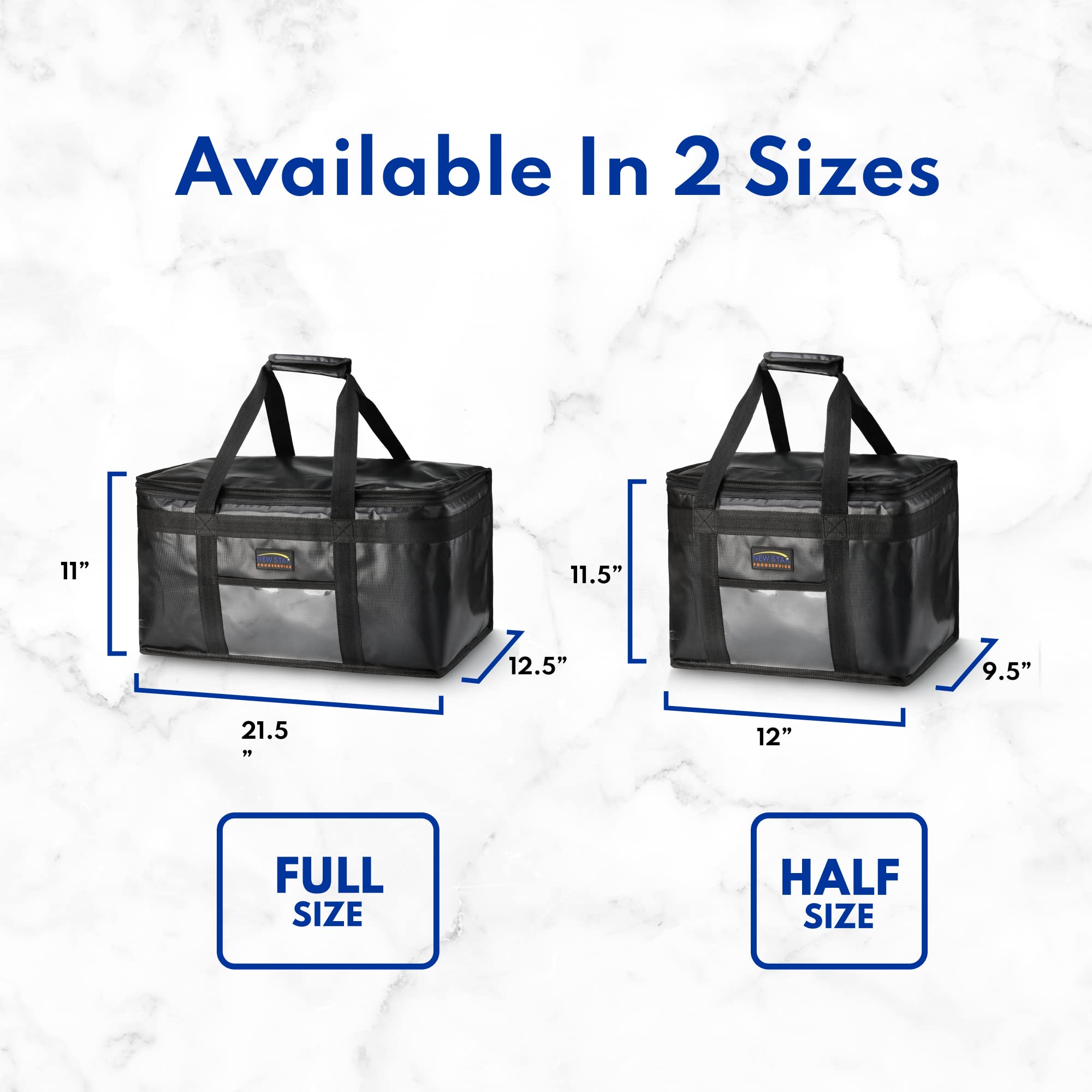 New Star Foodservice 1028690 isolierte Lebensmittel-Liefertasche, kommerzielle Qualität, volle Größe, 54,6 cm B x 27,9 cm H x 31,8 cm T