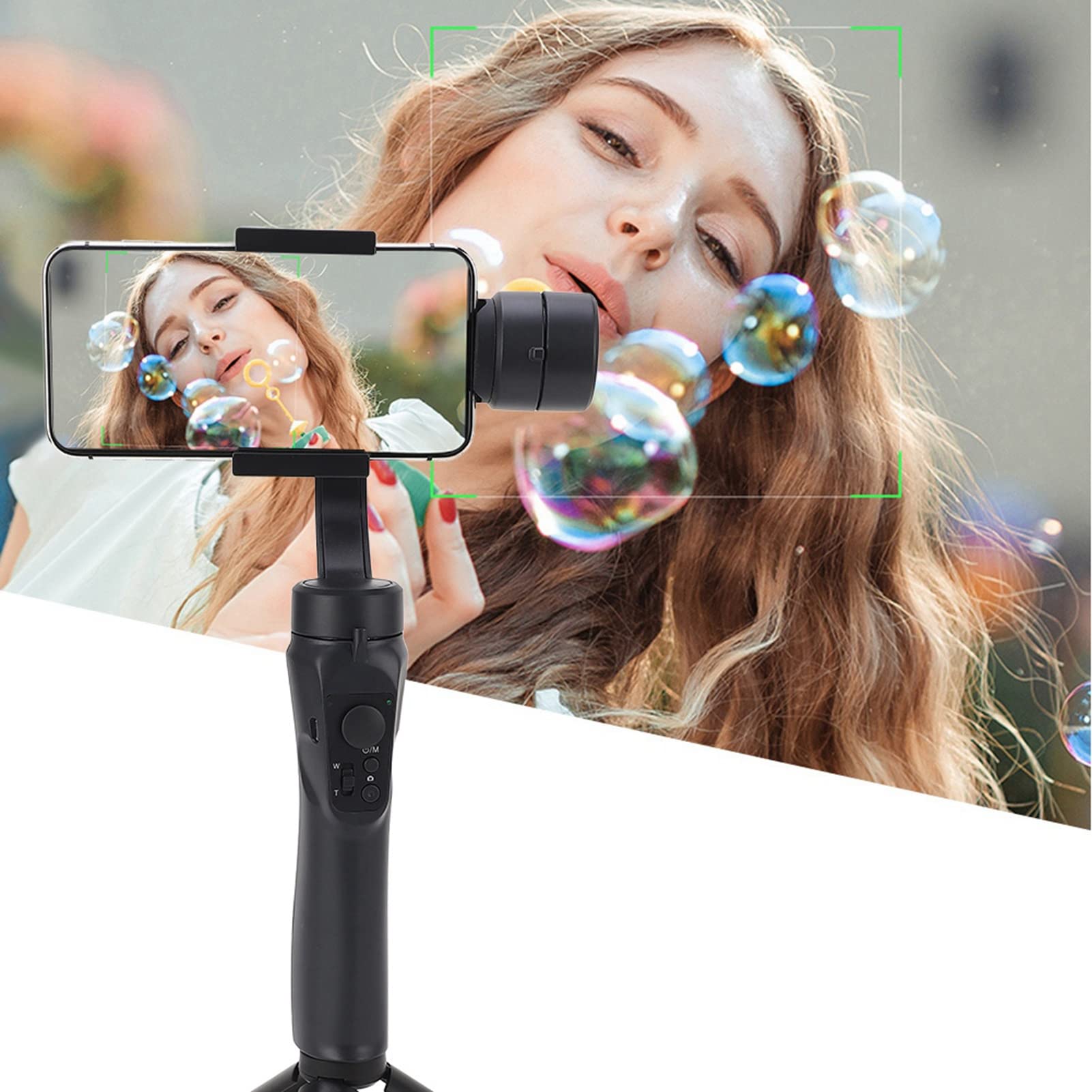Naroote Estabilizador de Teléfono Portátil de 3 Ejes Captura de Vídeos y Fotografías para Creadores y Viajeros, Material ABS, Peso Ligero de 560 G