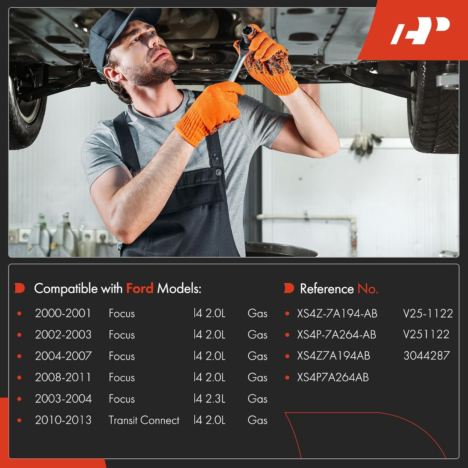 A-Premium Transmission Oil Pan Without Drain Plug Compatible with Ford Focus 2003-2011 2.0L 2.3L, Transit Connect 2010-2013 2.0L