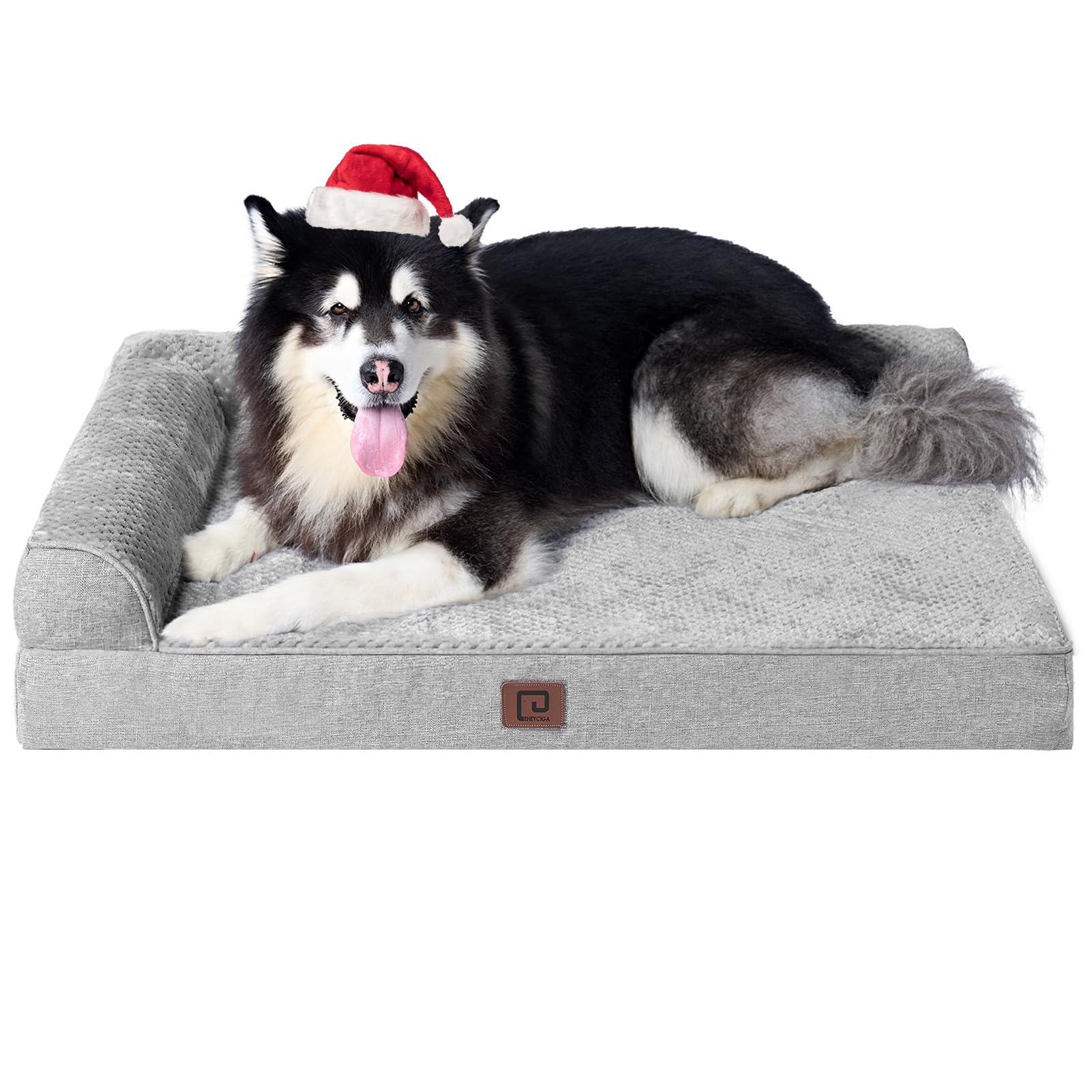 EHEYCIGA XXL Memory Foam Dog Bed, Orthopedic Dog Beds for Extra Large Dogs, Waterproof Egg Crate Dog Couch Bed with Washable Removable Cover and Non-Slip Bottom, L Shaped Dog Bed, Grey (B0CCP46SPG) Amazon Price History, Amazon Price Tracker