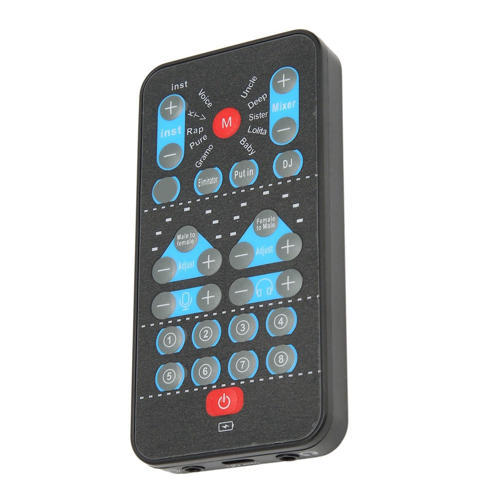 Cambiador de Voz de Tarjeta de Sonido en M10 Tarjeta de Sonido de Mano Mini Dispositivo Cambiador de Voz 8 Efectos de Sonido, Mini Cambiador de Voz de Tarjeta de Sonido para