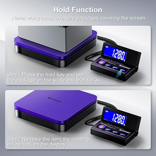 Miniatura 4 de Báscula de envío digital de 110 lbs0.1 oz precisa, escala postal con 5 unidadesLCDtarefunción de retención, apagado automático, escala de franqueo