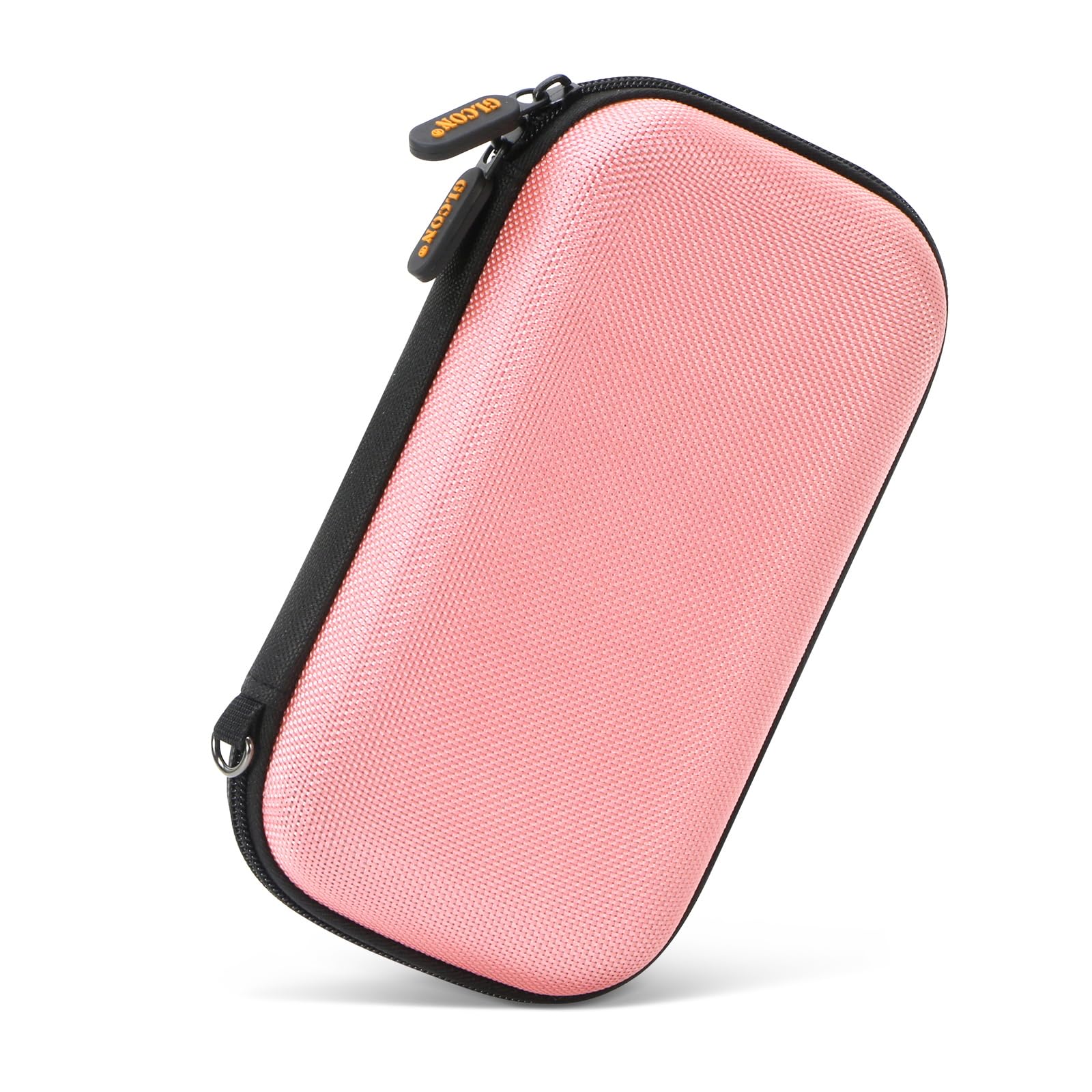 GLCONElectronic Organizer Travel Case - Shockproof Carrying Case Hard Protective Tech Pouch for Power Bank, Earbuds, Hard Drive, Smartphone, Cable, Charger, Adapter - Small Zipper Storage Bag - Pink