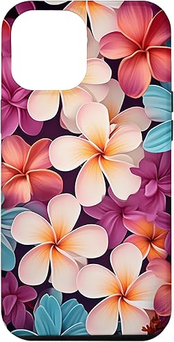 Funda para iPhone 15 Pro Max Plumeria Flower Pretty Garden Hawaii