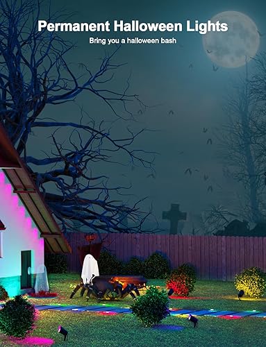 Miniatura 2 de APPECK Iluminación inteligente de paisaje, focos de paisaje impermeables IP67, 3000LM regulables RGBICW luces de camino funcionan con Alexa, luces