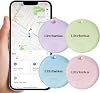 Tracker Air Tag 4 Pack for Apple Find My iOS Only, Bluetooth Tracker with Ultra-Thin Design, Key Finder for Wallet, Luggage, Backpack, Waterproof Anti-Lost [Apple MFi Certified] - 4 Colors