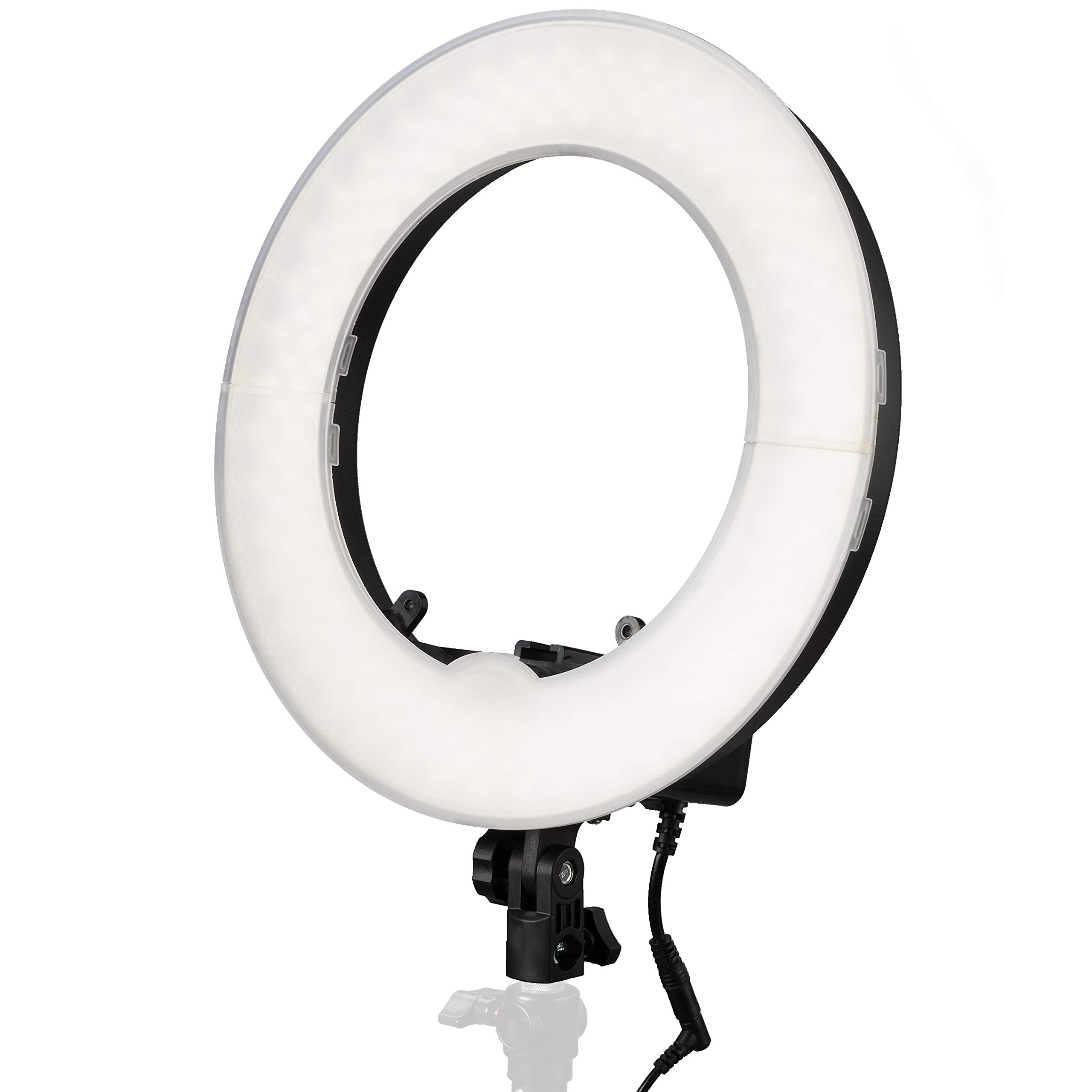 Bresser BR-RL12 - Lampada ad anello per studio fotografico, a LED, dimmerabile, 45 W/4320 lumen, con custodia