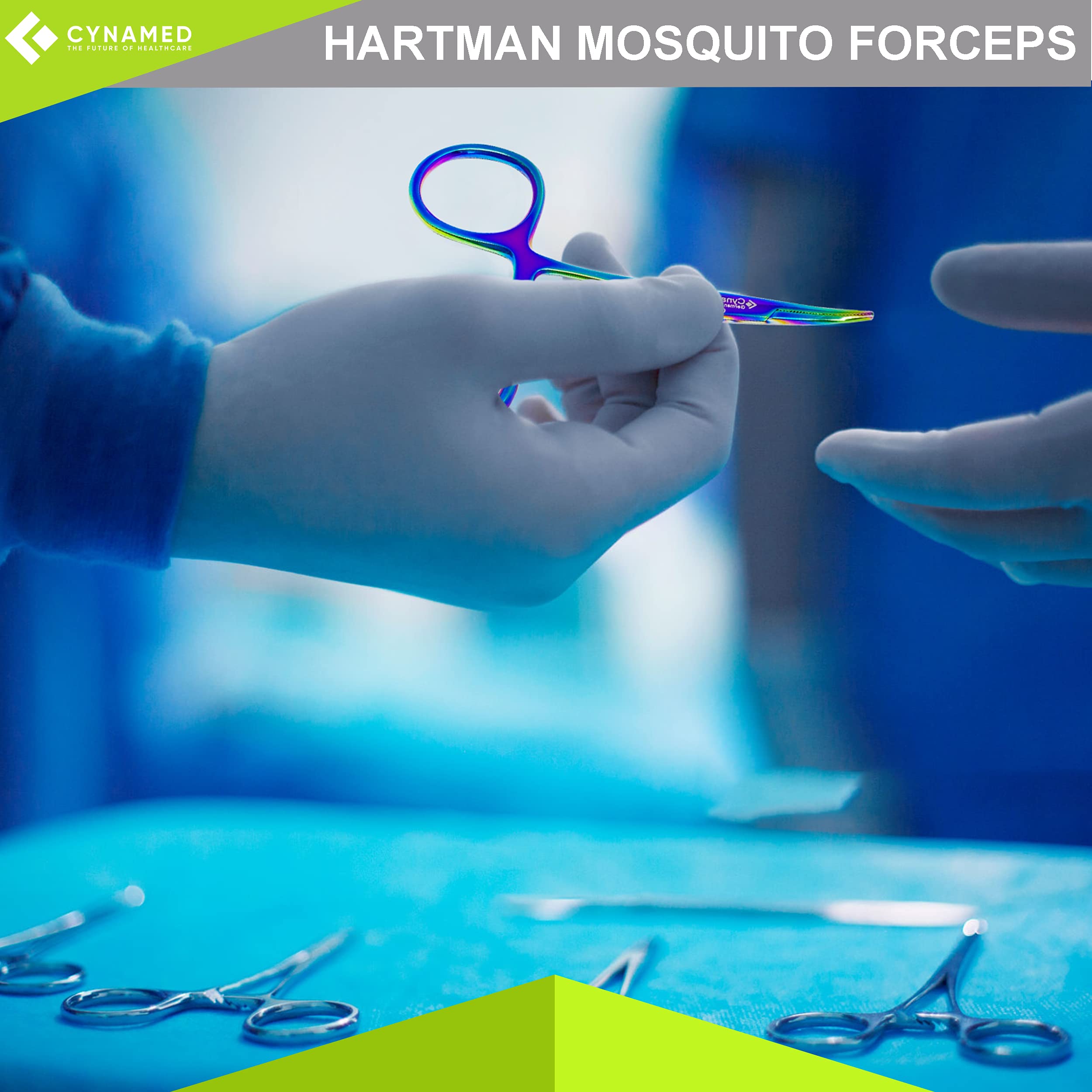 Cynamed Hemostatic Forceps - Multicolor Titanium Coating -5